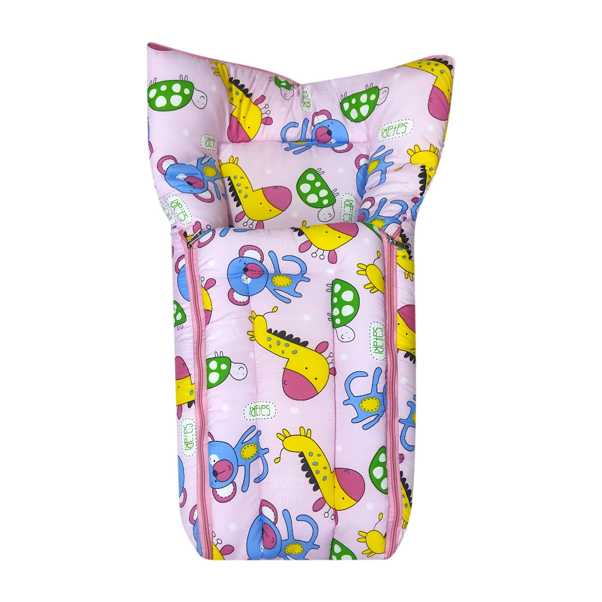 Paletto Baby Carry Nest Soft, Lightweight, Washable Bedding Set for Newborns, Ideal for Travel and Daily Use Pink 2