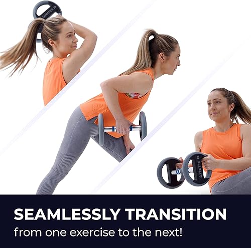 Miniatura 3 de Teeter Bell Multi-Grip - Aplicación de pesas y entrenamiento - Mancuernas, pesas rusas y pelota medicinal todo en uno, cardio de bajo impacto y