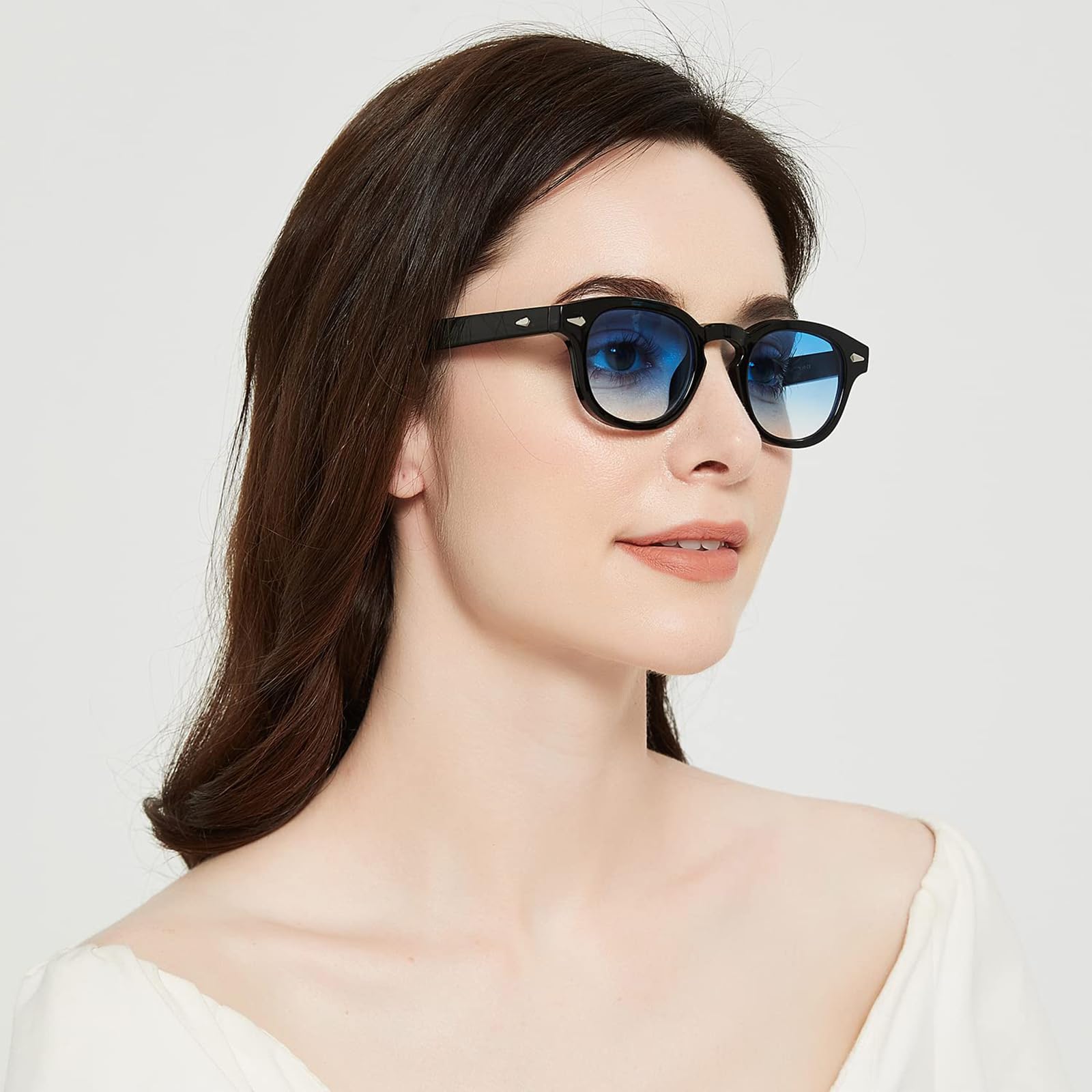 WONAVEHY Occhiali da sole Mens Womens Unisex Retro occhiali da sole per gli uomini donne Pirata Capitano Johnny Depp Stile Vintage Rotondo Stile Occhiali da sole colorati per gli uomini Signore Moda