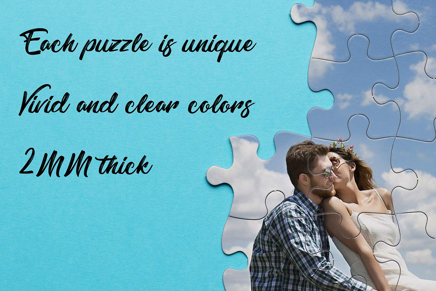 MyPuzzle Personalisiertes Puzzle Mit Eigenem Foto – 1000/500/200/100 Teile – Individuelles Fotopuzzle Für Geburtstag, Muttertag, Valentinstag & Hochzeit – Hochformat 1000 Teile