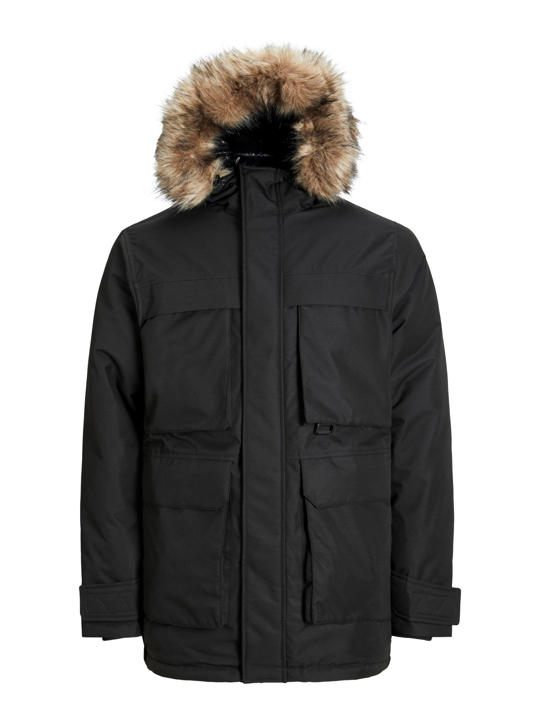 JACK&JONES PLUS Men's Jjstar Jacket Pls Parka, Black/detail: no badge, XXXXL