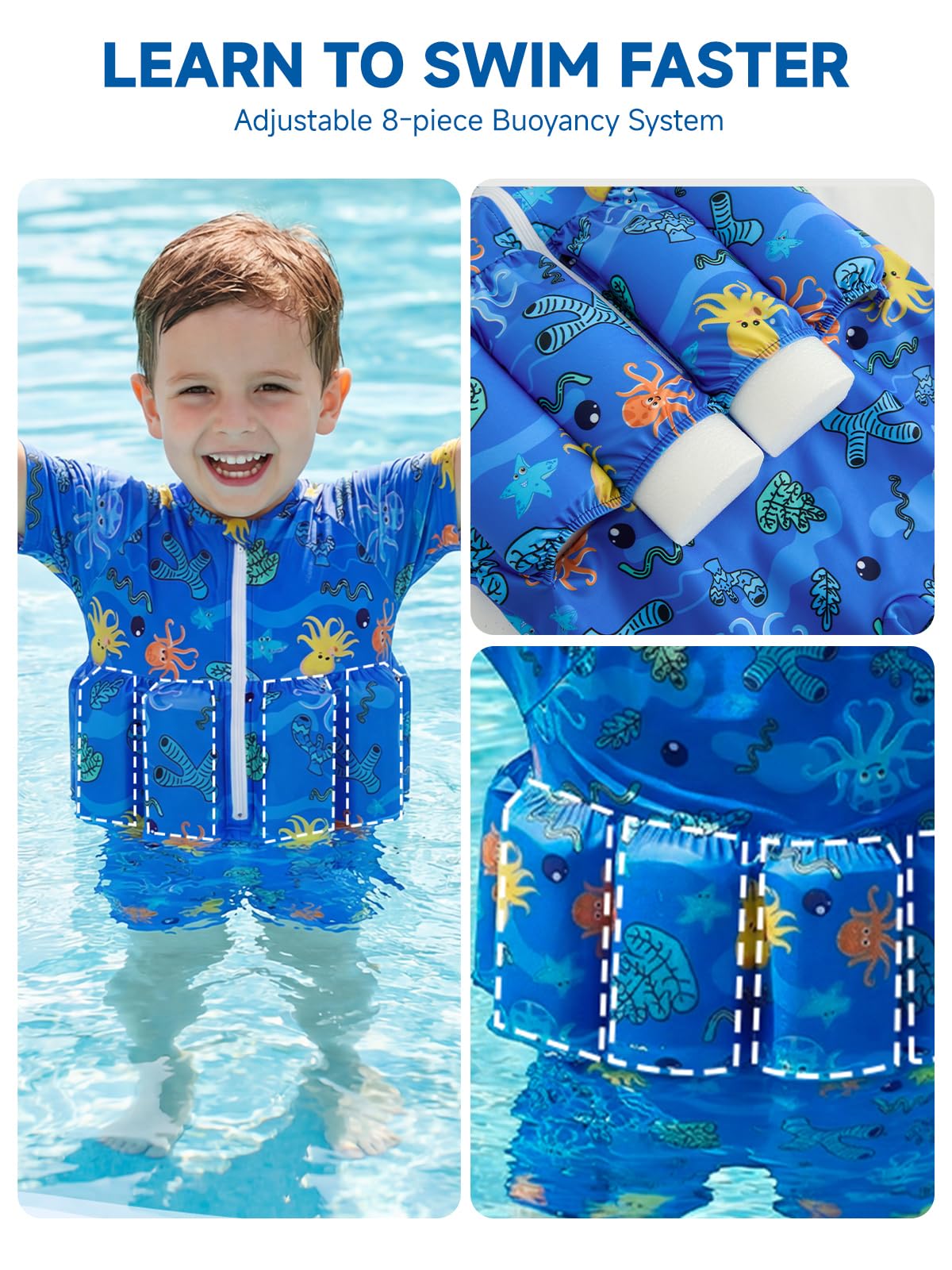 Badeanzug Baby Mädchen Jungen mit Floatation Kleinkind Schwimmtraining Hilfe Schwimmende Badeanzug EIN Stück Schwimmern Badeanzüge