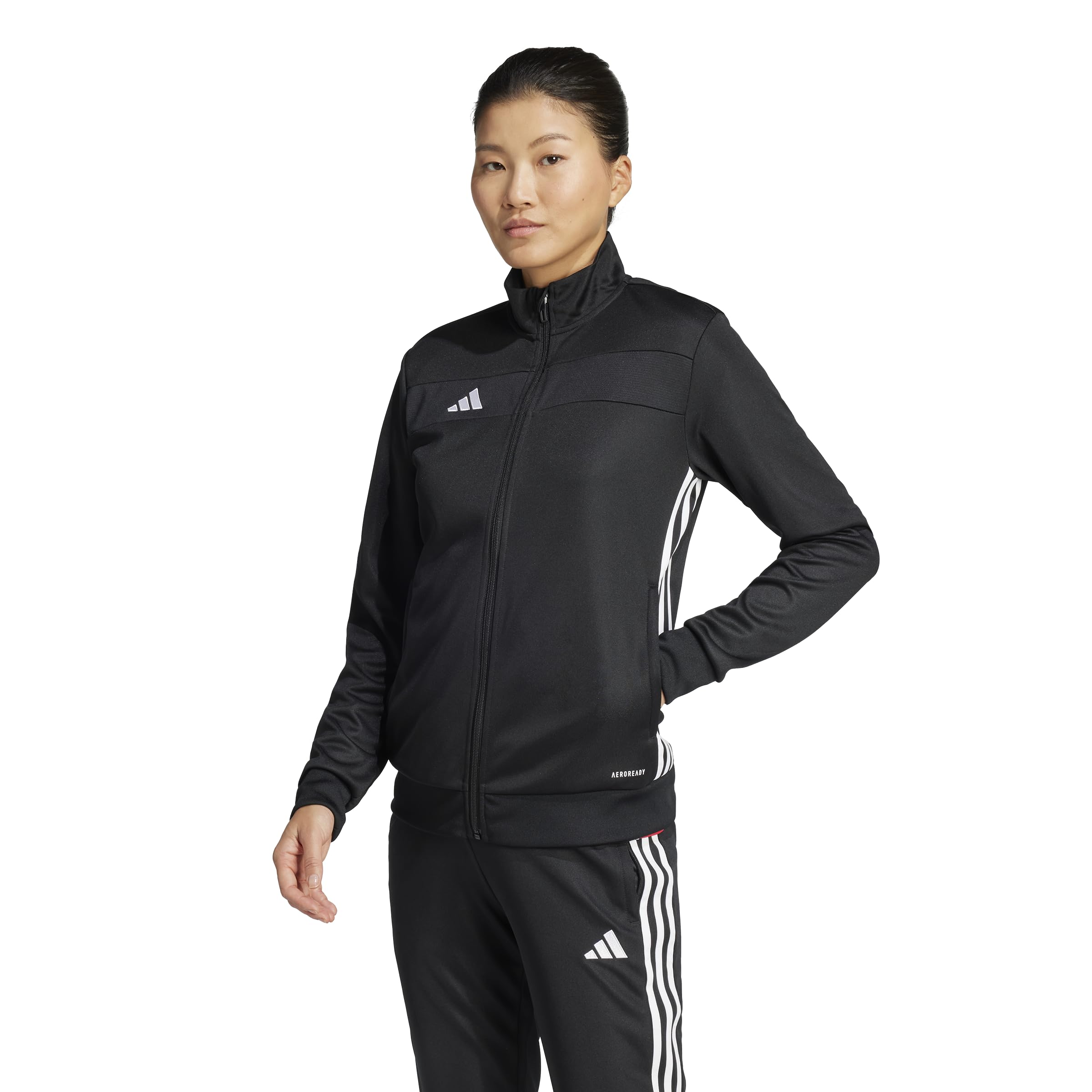 adidas Women's Standard Tiro 25 Essentials Training Jacket, Black/White