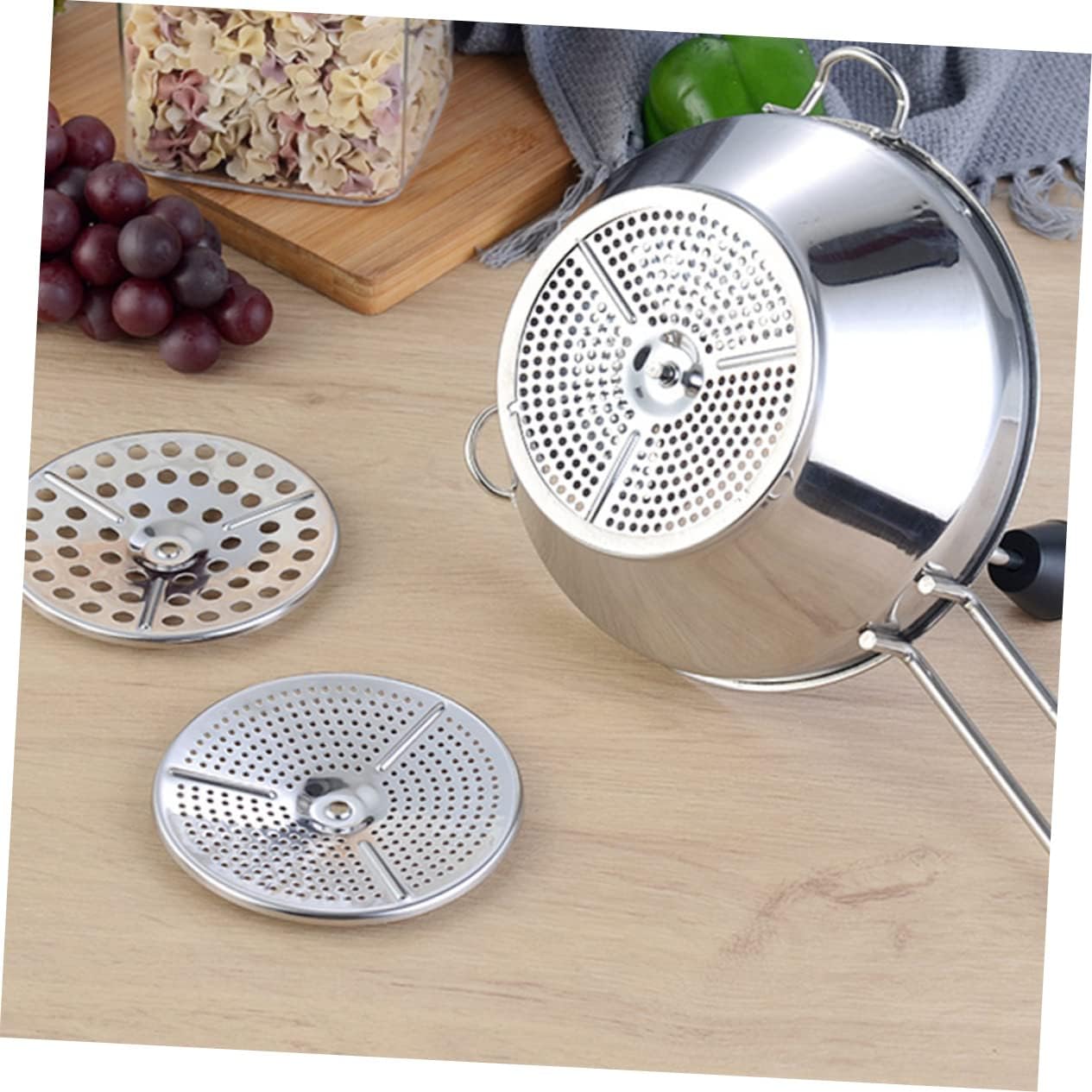 Cabilock 1Set Stainless Steel Potato Masher Vegetable Ricer Kitchen Tool for Smooth Mashed Potatoes Yams and More Easy to Clean Comfortable Grip Present for Cooking