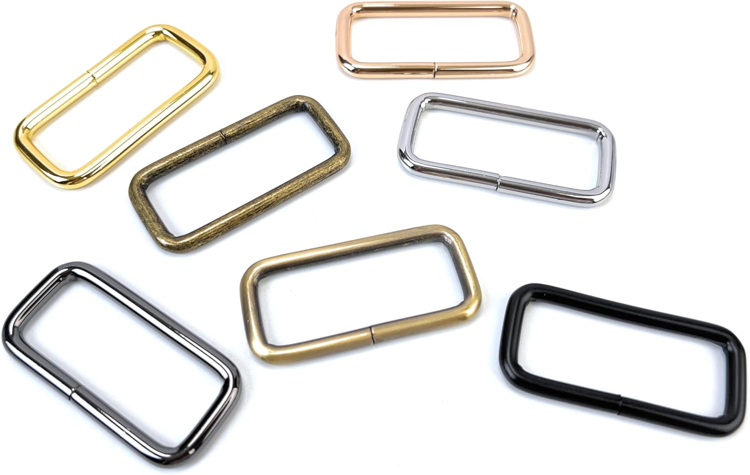 15 Pcs Metal Rectangle Rings Heavy Duty Non-Welded Iron Rectangular Buckle Loops for Sewing - Image 4