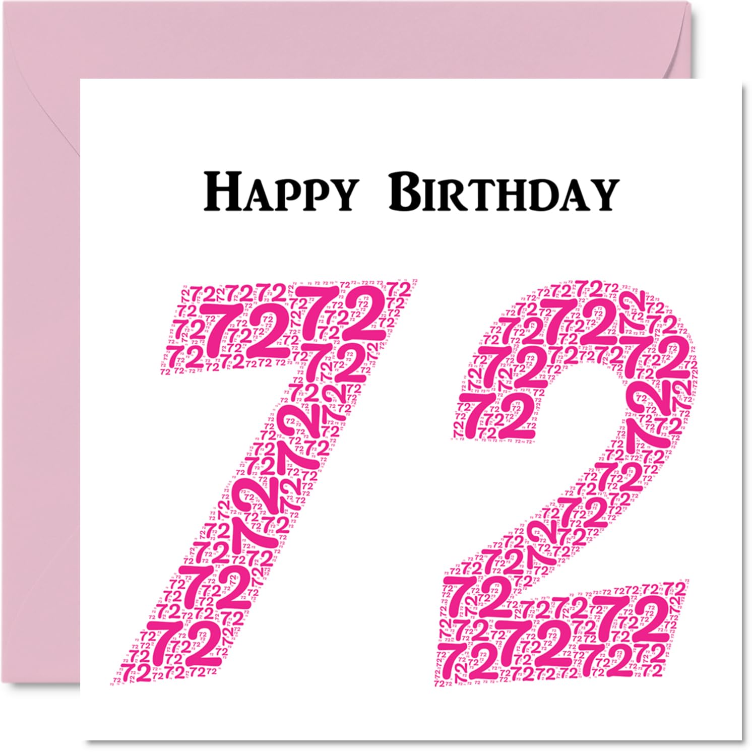 Fun 72nd Birthday Cards for Woman - Shapecloud - Happy Birthday Card for Dad Mum Great Grandad Grandpa Nanny Grandma Gran Uncle Auntie, 145mm Greeting Cards, Fun Card