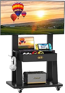 Amazon.com: Mobile TV Cart with Drawer,for 23-75 inch Flat/Curved ...