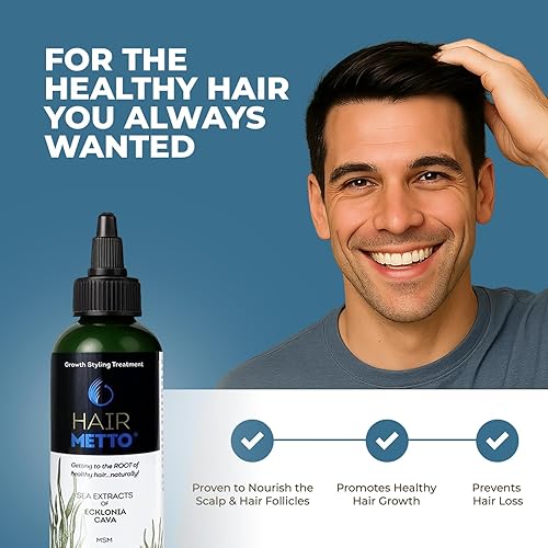 Miniatura 7 de Hairmetto Ecklonia - Suero para el crecimiento del cabello con extracto de cava, gel de peinado con vitaminas MSM, niacinamida y biotina,