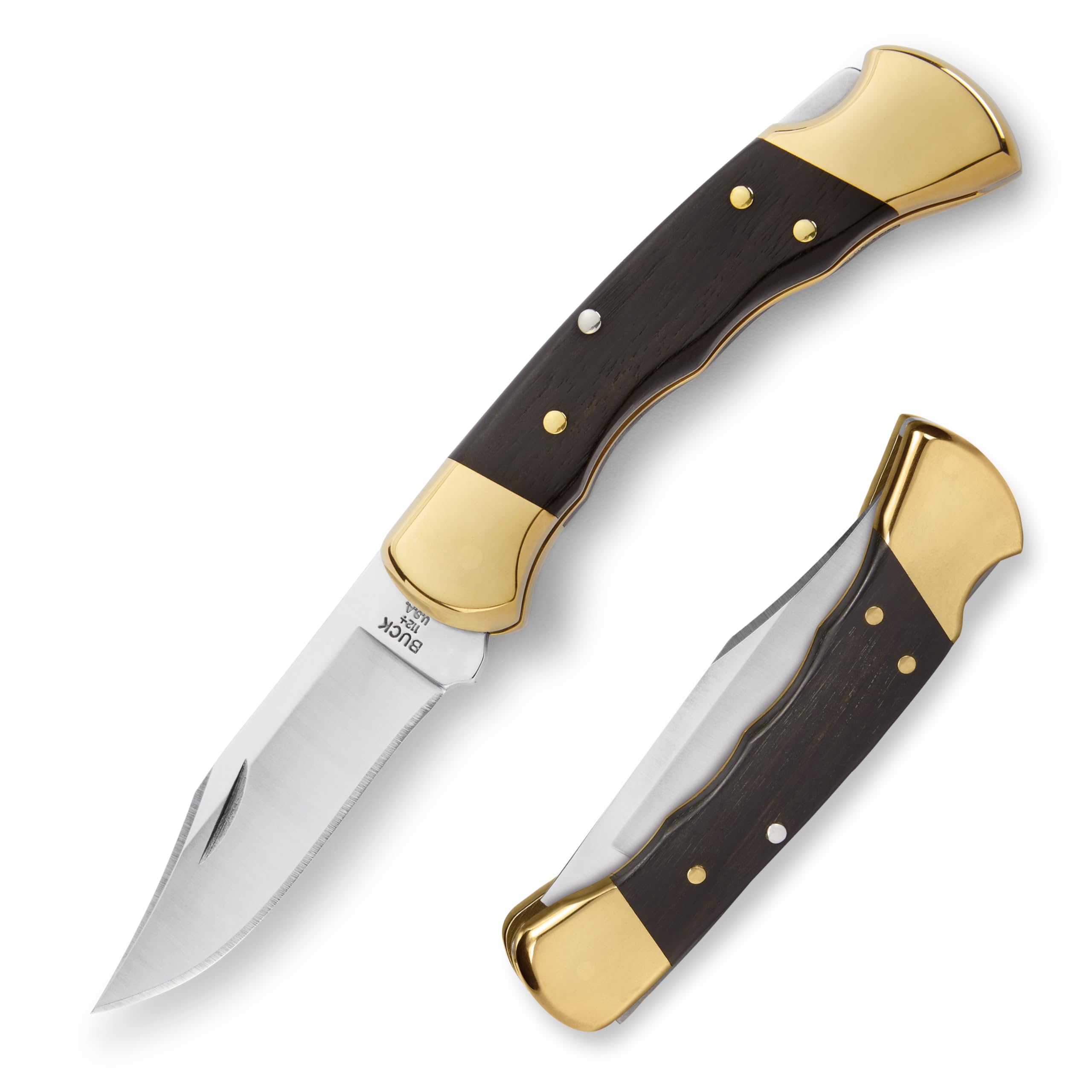 Buck Knives 112 Ranger Folding Knife with Finger Grooves and