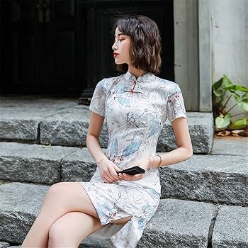 Amazon.co.jp: チャイナドレスワンピースレディース改良チーパオ