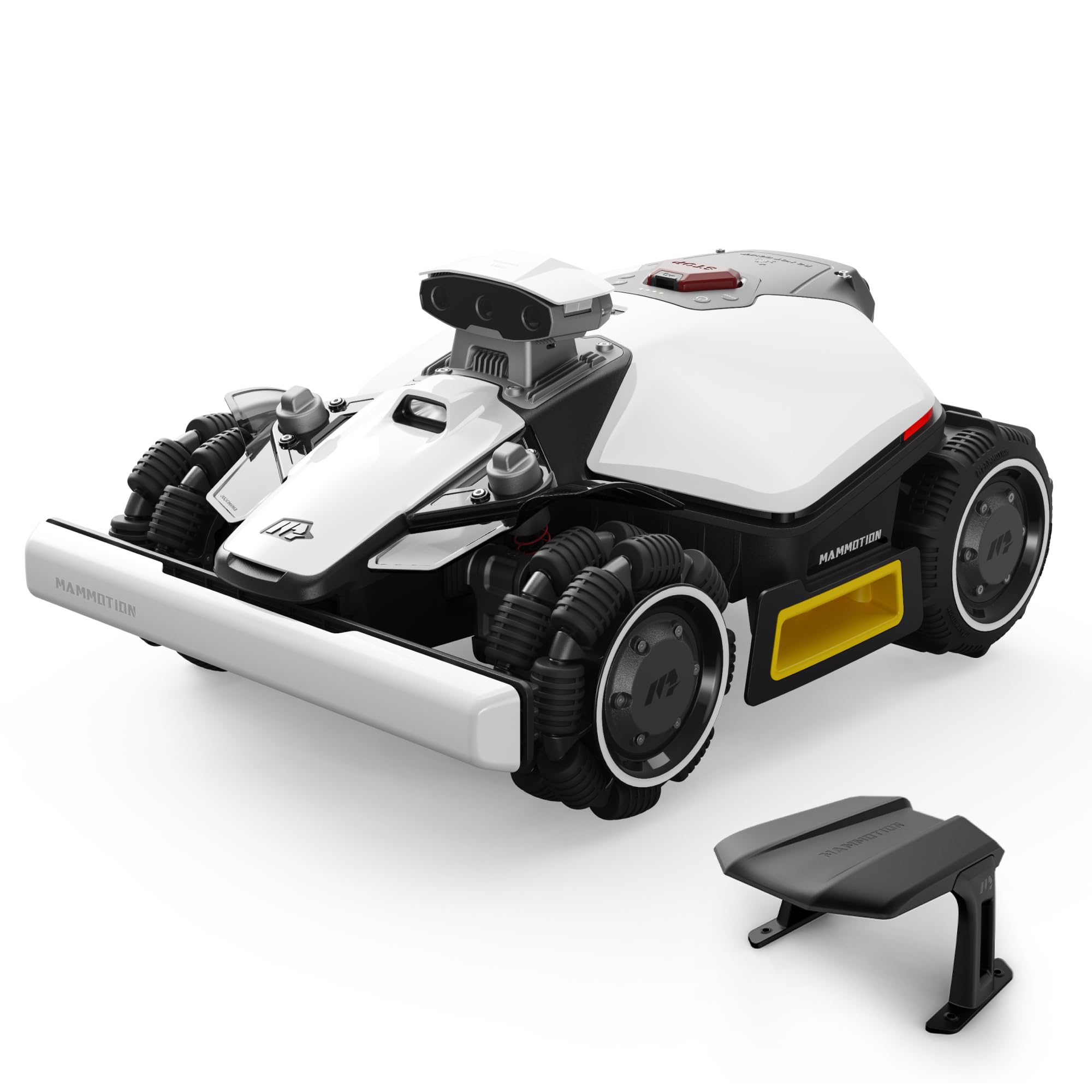 MAMMOTION LUBA mini 2 AWD 1000 Robot Tagliaerba con Garage Standard per 1000m², Visione AI Tri-Camera e Posizionamento NetRTK, Mappatura Automatica, DropMow, Pendenza 80%