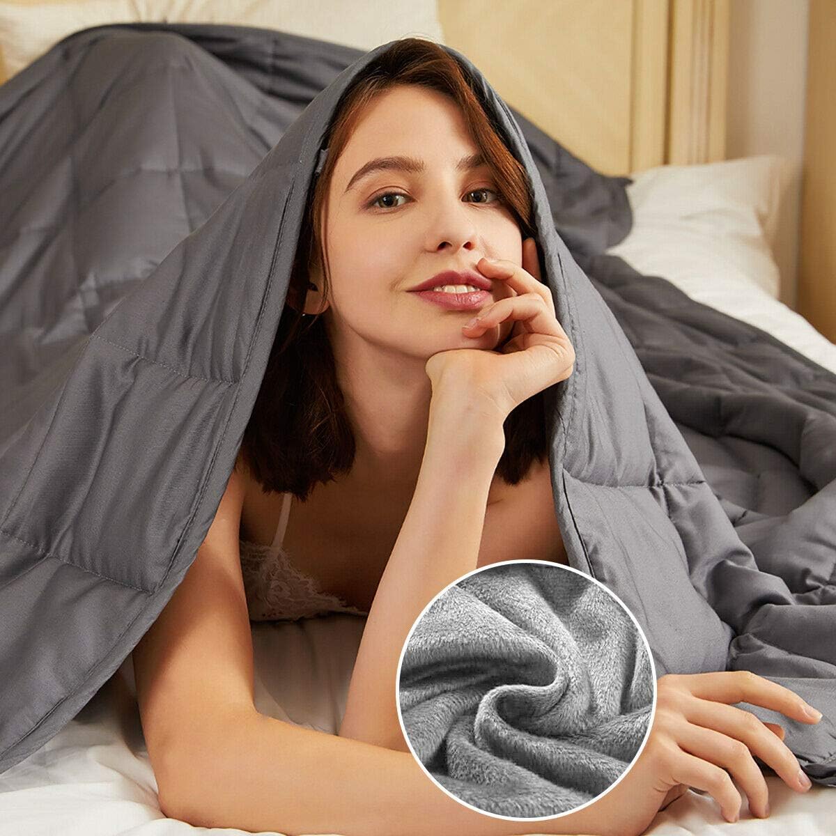 Giantex Adults Weighted Blanket, Queen Size Heavy Blanket