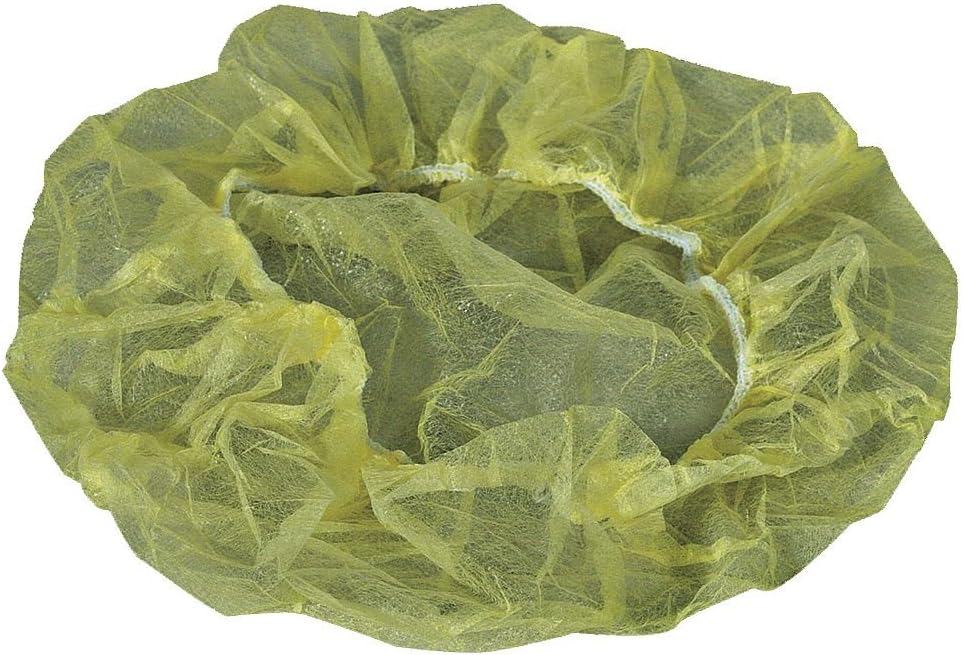 Bouffant Cap, PP, 24 in, Yellow, PK1000