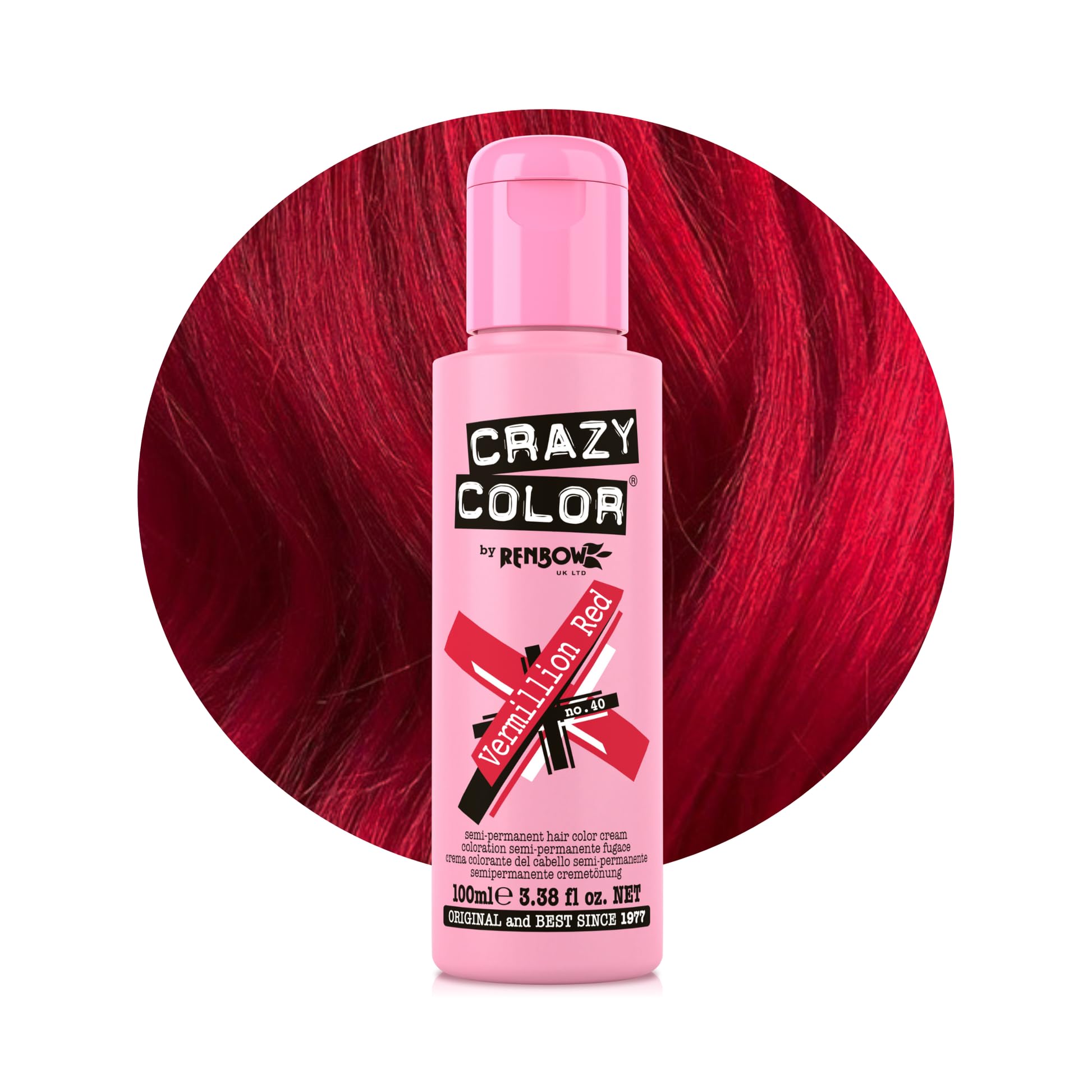 Crazy Color Vermillion Red Semi-Permanent Hair Dye