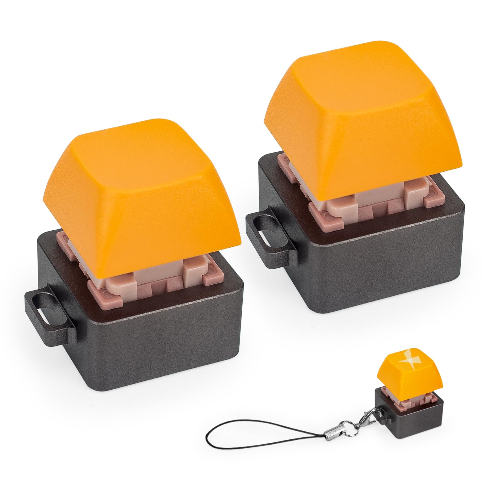Byhoo 2 piezas de teclado de aleación de aluminio, juguete ligero para teclado con clic, teclado mecánico silencioso, para biblioteca y lugar silencioso para aliviar el estrés