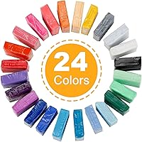 CiaraQ 24 Colors Polymer Clay Kit for Kids Beginners - Mini Oven Bake Modeling Clay Set with Tools & Booklet