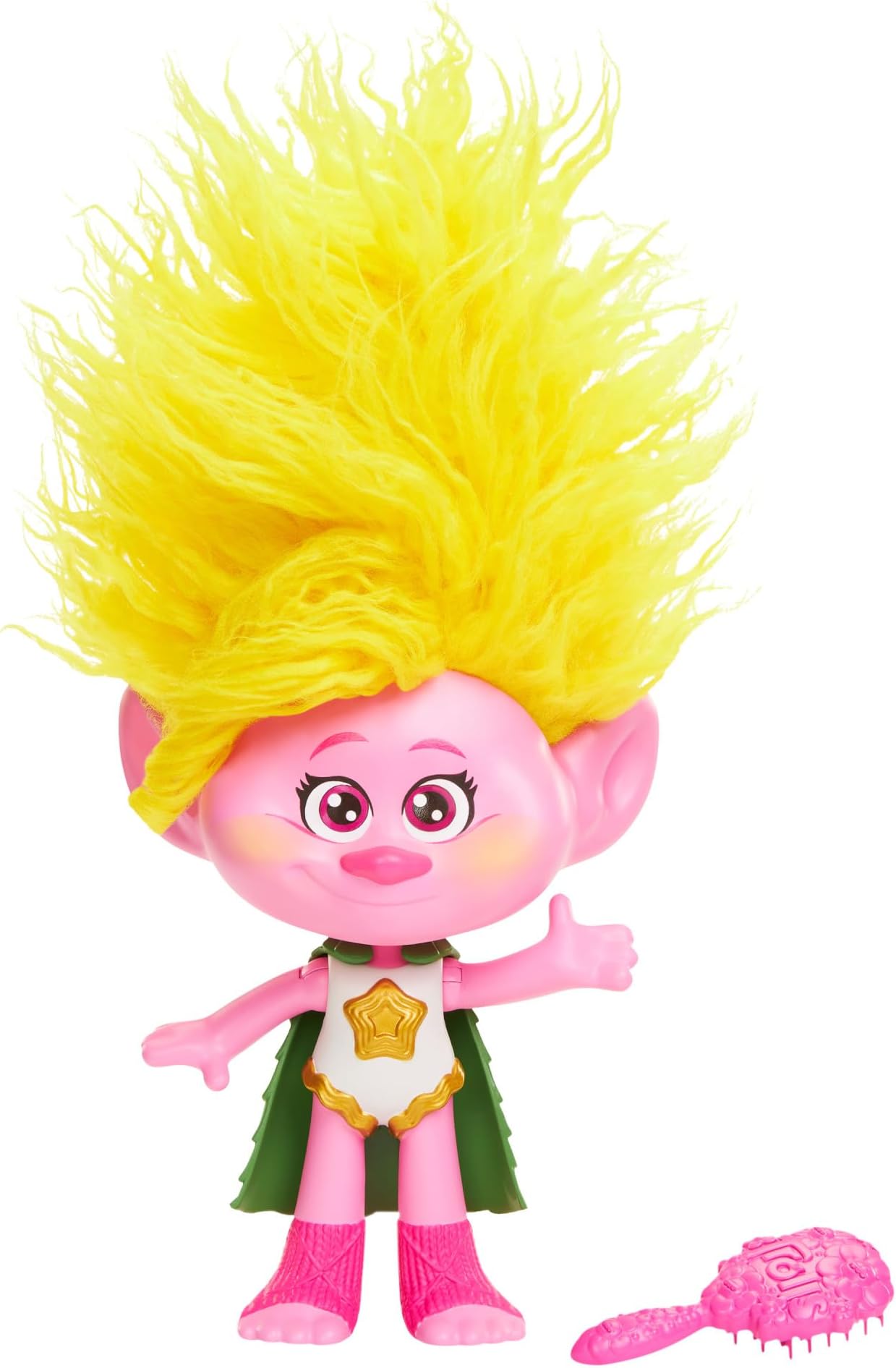 DreamWorks Trolls Band Together Rainbow HairTunes Viva Doll, Doll & Cape Accessory with Light-Up Hair, Music & Sounds, Gift for Ages 3 Years Old & Up, HNF21