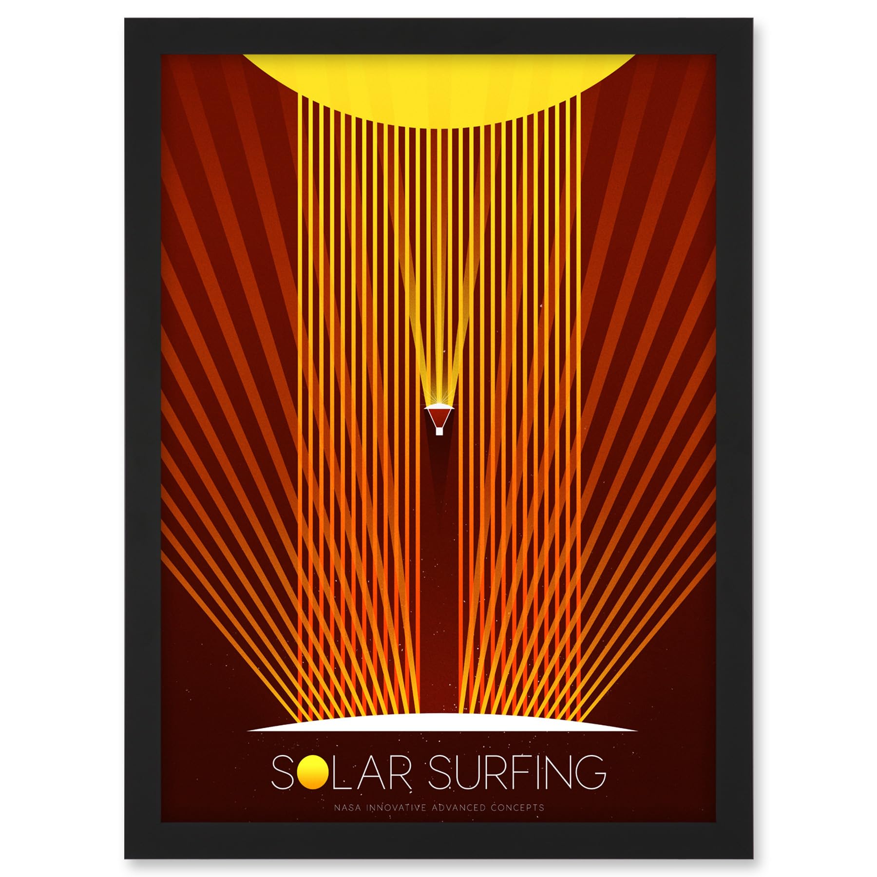 Artery8 NASA Solar Surfing Innovative Advanced Concepts Living Room Artwork Framed A3 Wall Art Print