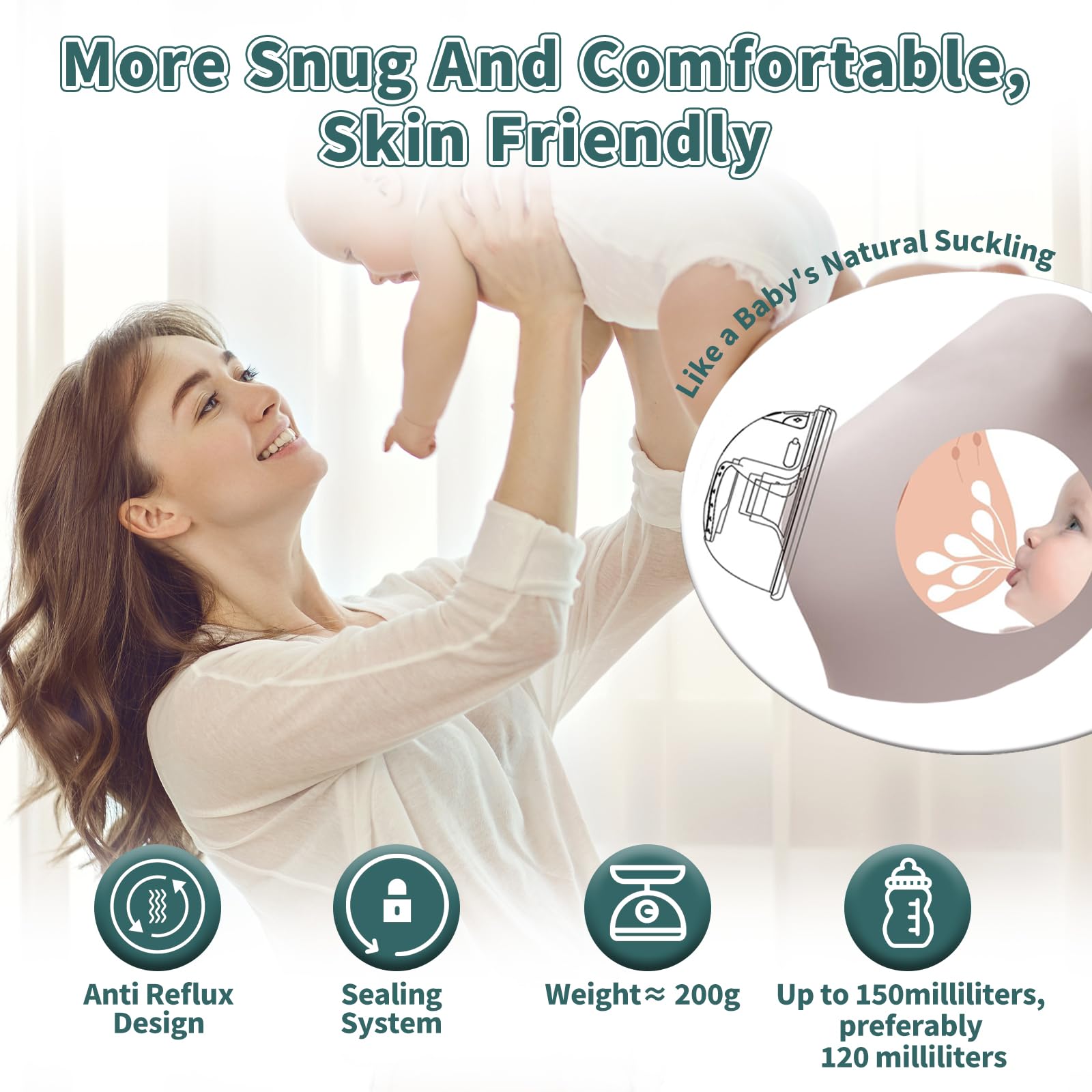 Electric Breast Pump 2025 Upgrade Hands Free Breast Pump 2-Pack 32db Ultra Quiet Wearable Breastfeeding Portable with 12 Levels & 4 Modes Portable Led Display + Dual Seal Tech