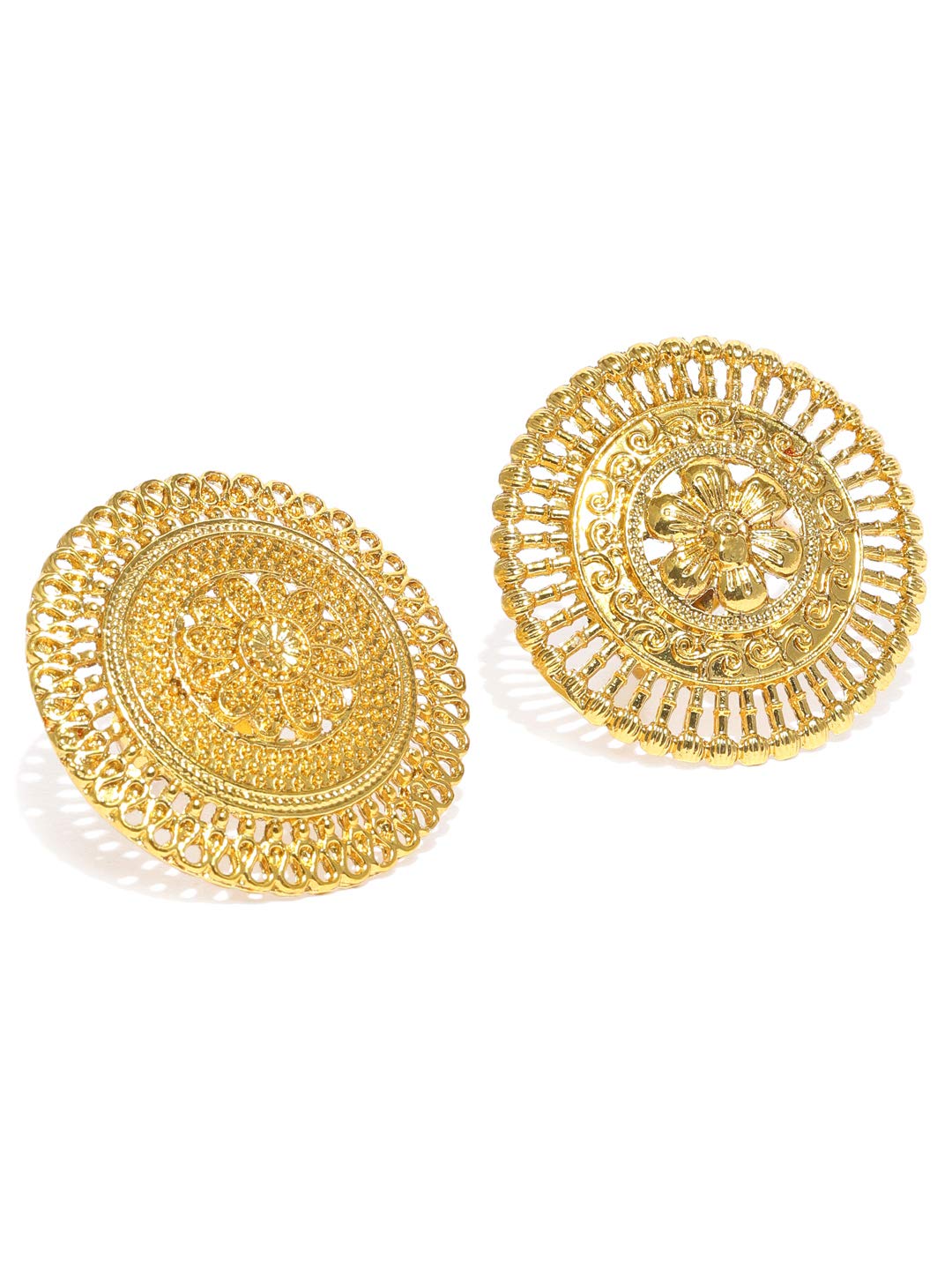 Combo Of 2 Splendid Gold Look Adjustable Finger Rings For Women-ZPFK9371