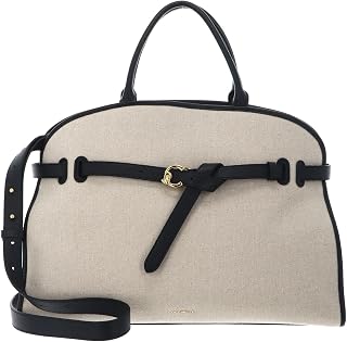 Coccinelle Handtasche Schultertasche Sabine Canvas Handbag Natural/Noir beige