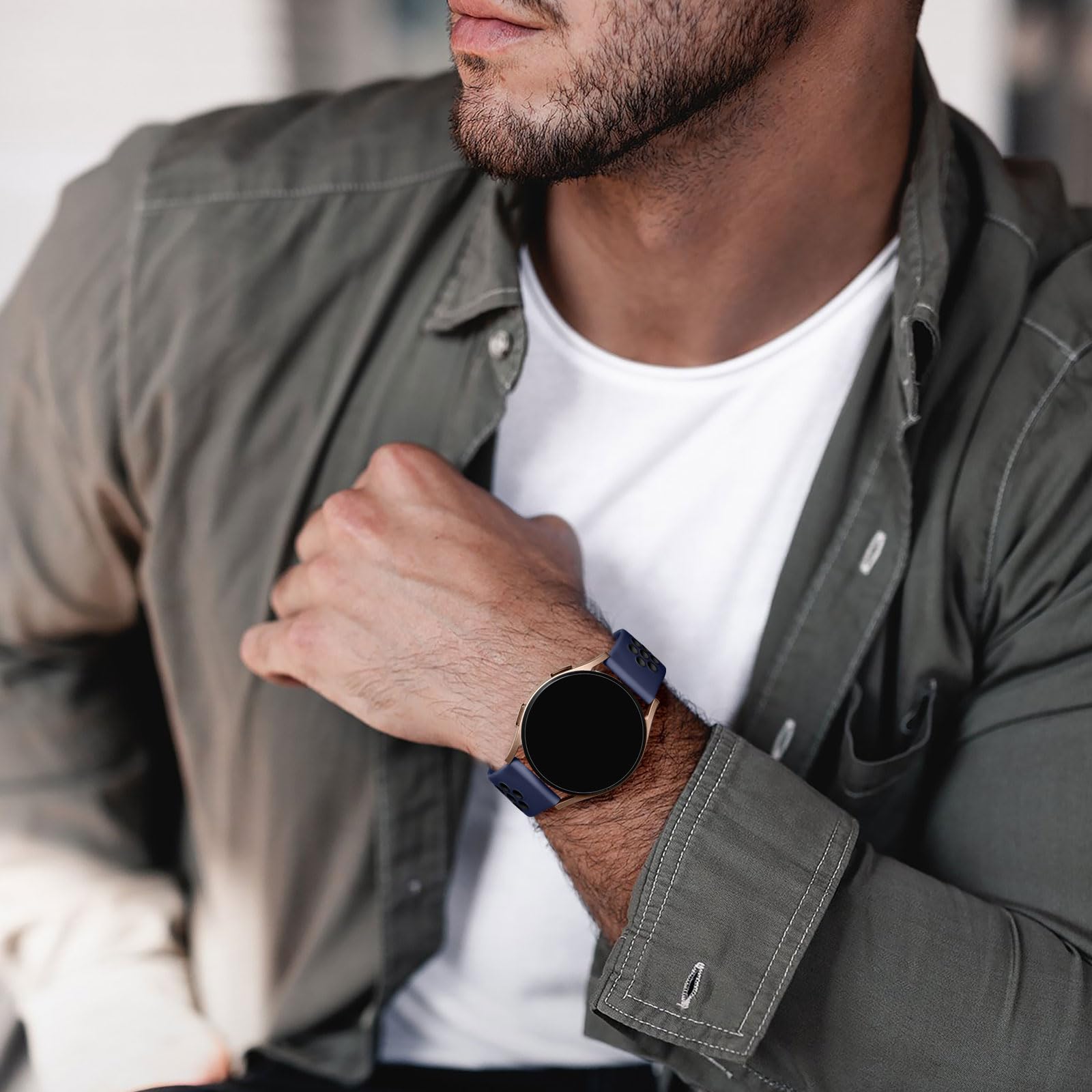 Lerobo 4 Pack Bands Compatible with Galaxy Watch 7 6 5 4 Band 40mm 44mm/Galaxy Watch 6 4 Classic 43mm 47mm 46mm 42mm/Watch 5 pro 45mm,Active 2 Band, 20mm Watch Band Soft Silicone Sport Band Women Men — Amazon image 5