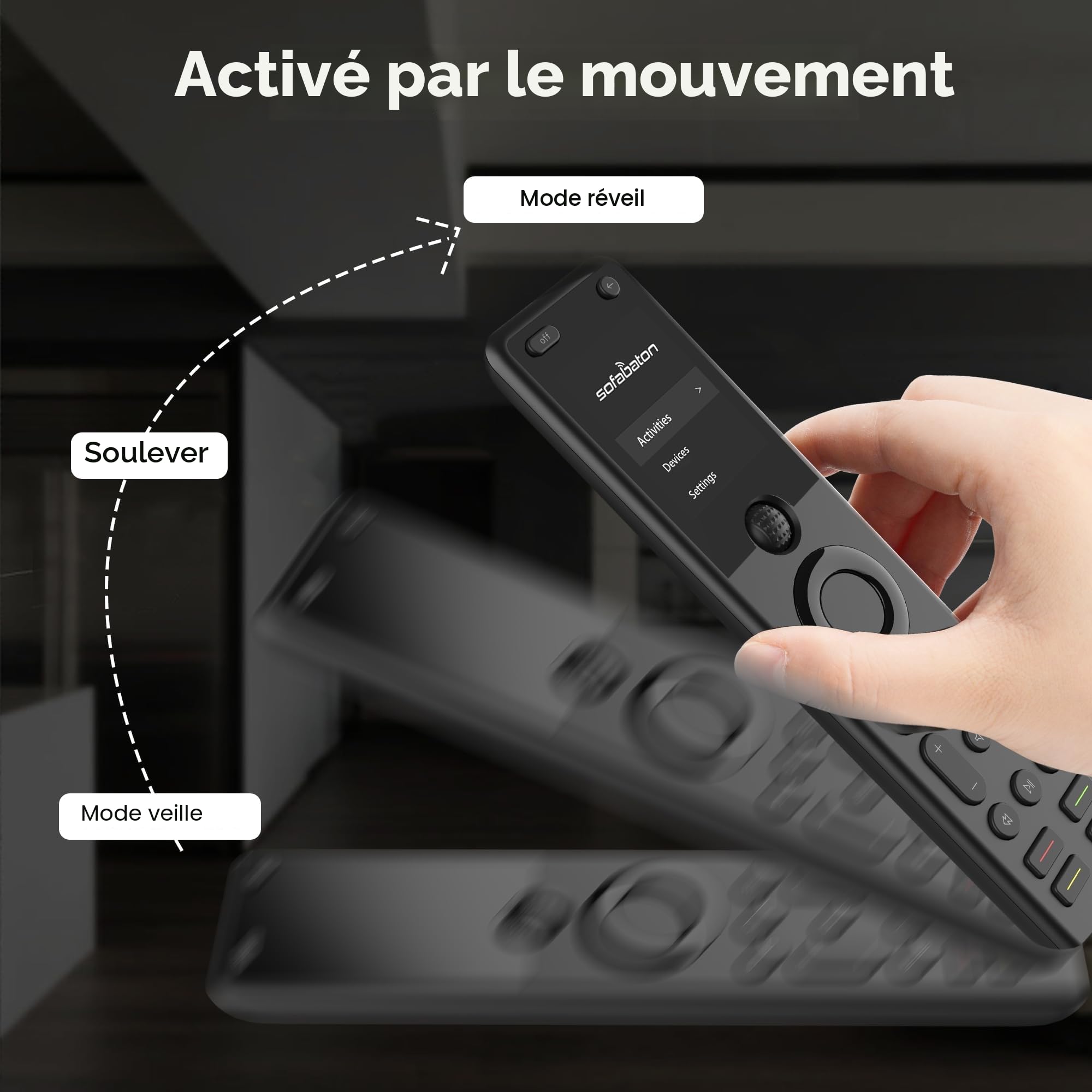 SofaBaton X1S Télécommande Universelle avec hub et Application, télécommande Universelle Intelligente Tout-en-Un avec activités Personnalisables, contrôle jusqu'à 60 appareils IR/Bluetooth/WiFi