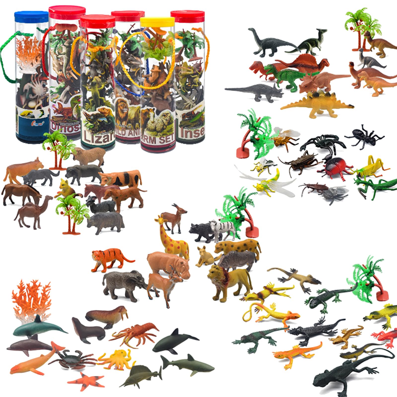 Amazon.co.jp: 農場動物おもちゃ フィギュア セット ミニ動物