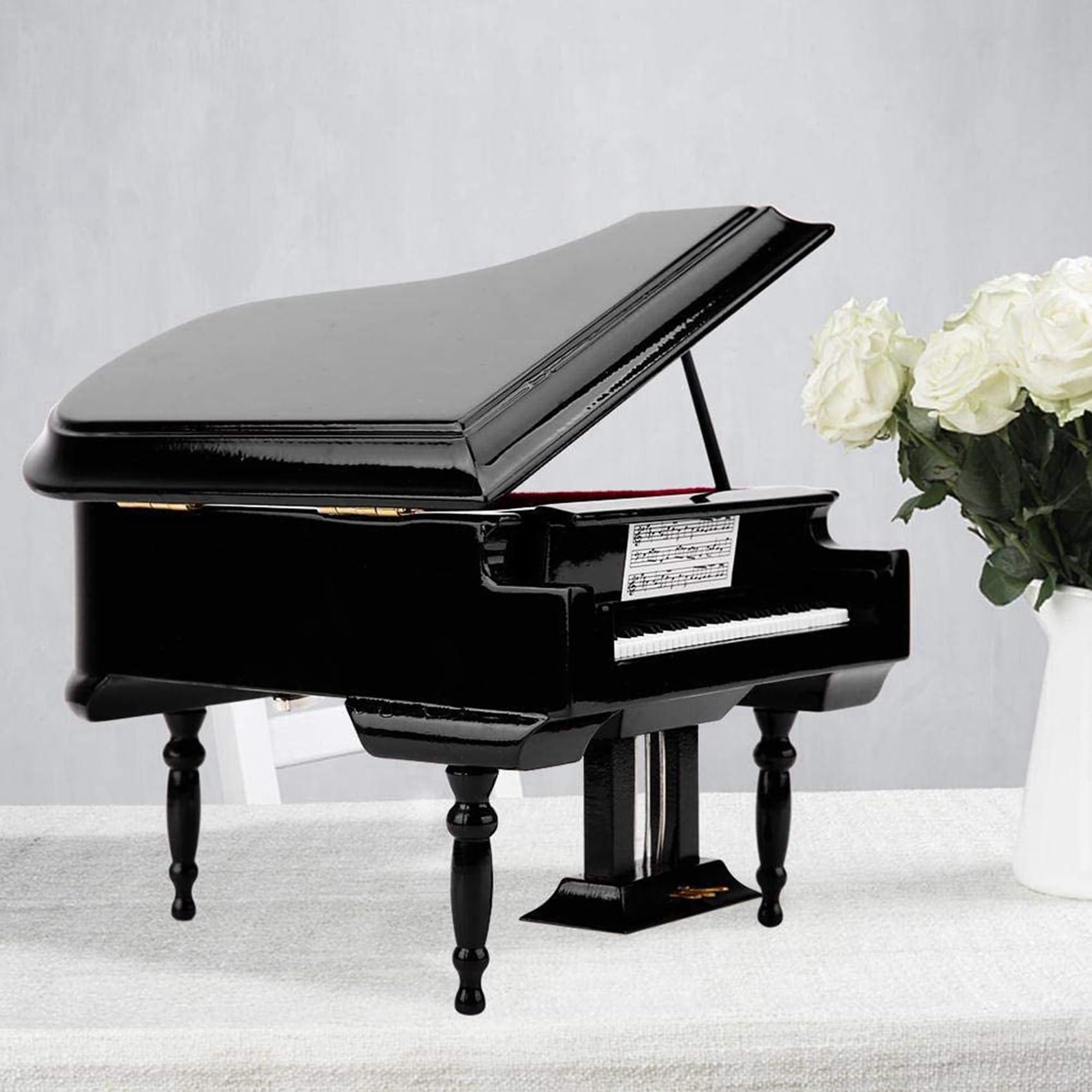 Miniatur Klavier Schwarz 1:12 - Deko Für Puppenhaus & Sammlung