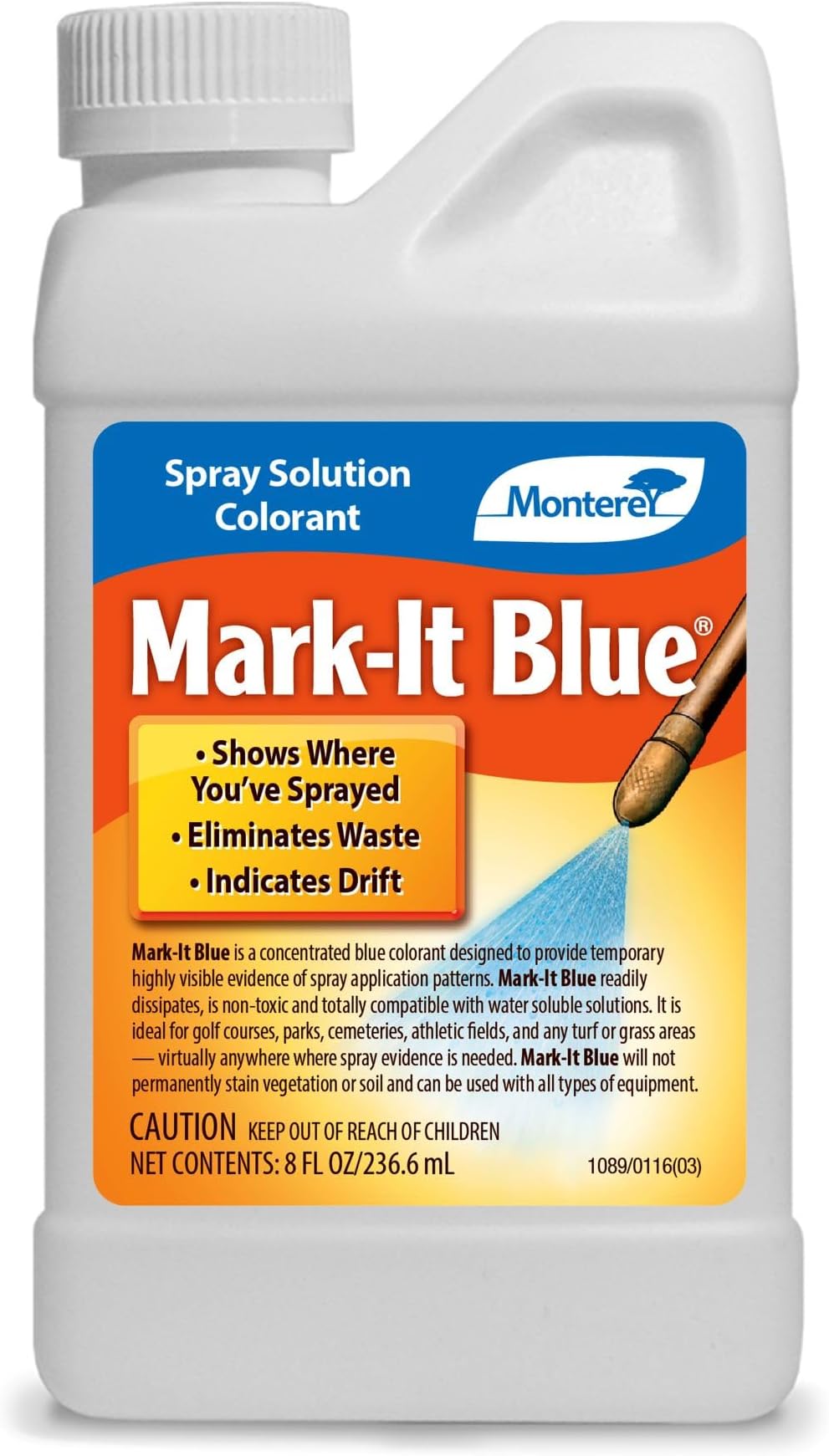 MontereyMark-It Blue Spray Solution - Colorant Marker Dye - 8 Ounces
