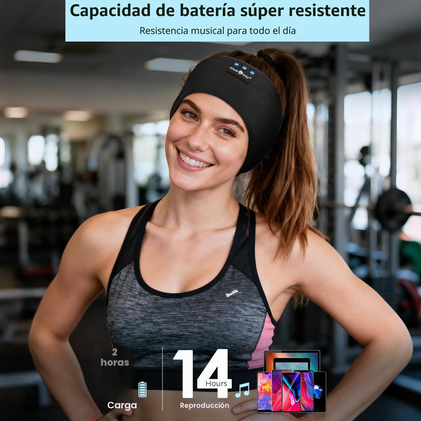 MUSICOZY Auriculares para Dormir Bluetooth, Diadema Bluetooth para Dormir de Lado, Auriculares Dormir Bluetooth, Antifaz para Dormir con Auriculares, Altavoces Delgados, Regalo para Hombres y Mujeres