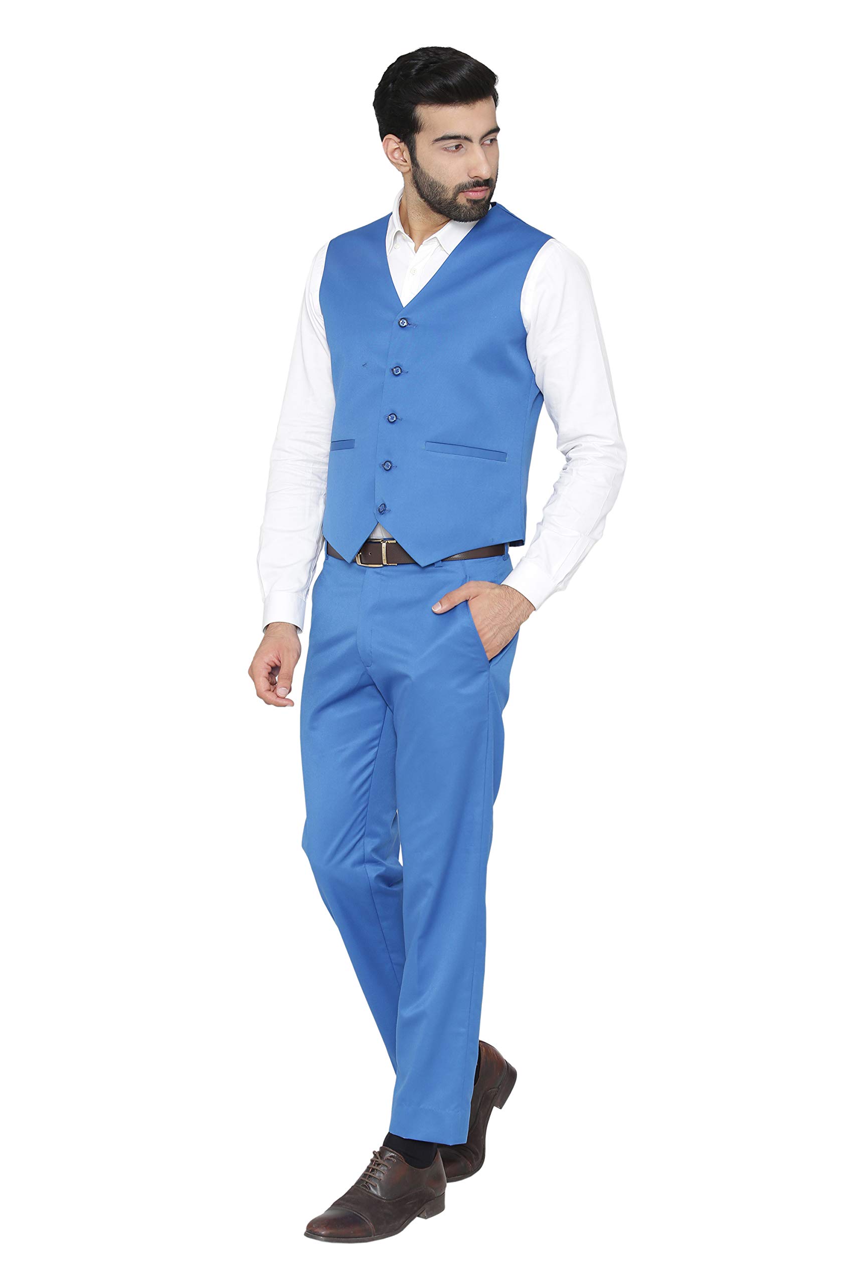 wintage Men's Polyester Cotton and Evening Vest & Pant Set-picture-11