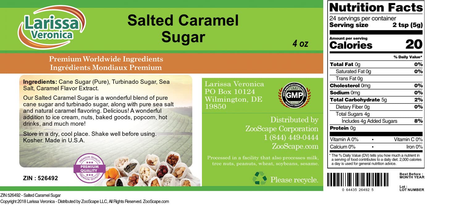 Salted Caramel Sugar (4 oz, ZIN: 526492) - 2 Pack