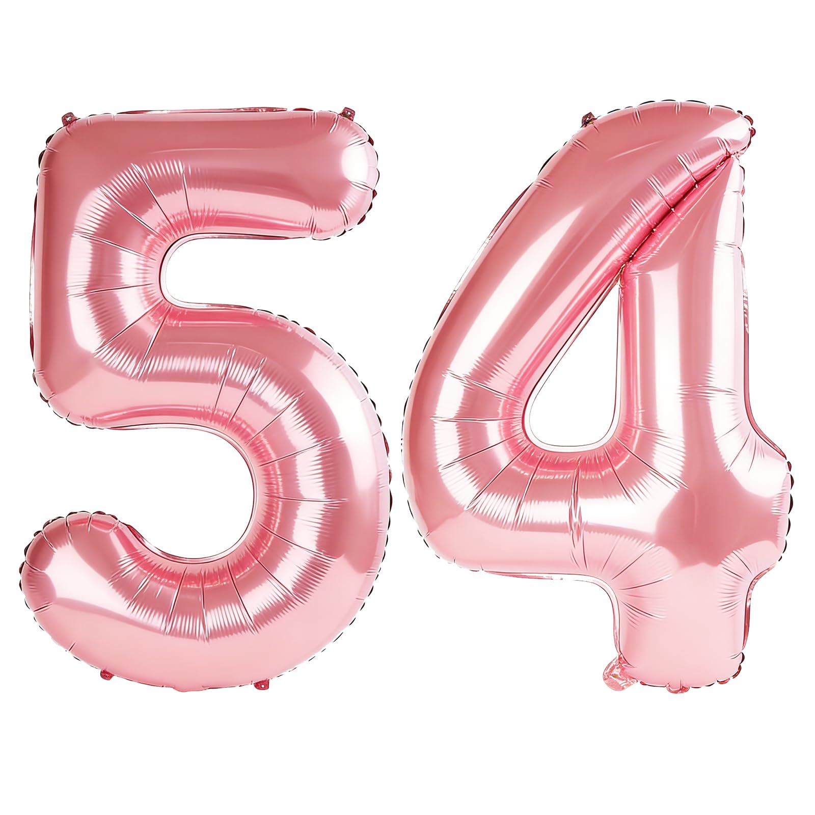 40 Inch Number 54 Balloons for 54th Birthday Party Decorations,0-100 Jewelry Pink Large No.54 Digital Balloons for Women Men and Mother Dad, Helium Foil Number Balloons for Wedding Anniversary — image 1