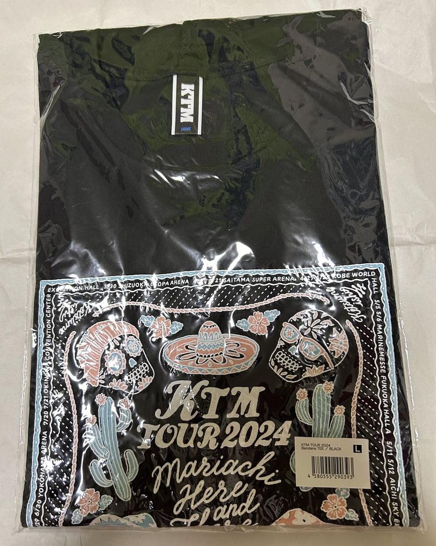 Amazon.co.jp: ケツメイシ KTM TOUR 2024 Bandana TEE バンダナ BLACK