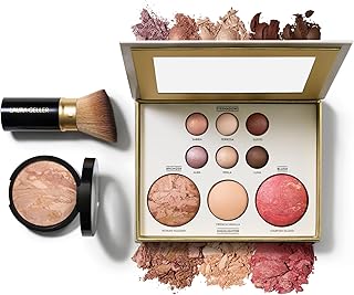 LAURA GELLER NEW YORK Baked Starter Kit- Baked Balance-n-Brighten, Fair + Best of the Best Tuscan Dreams Face Palette + Retractable Angled Kabuki Brush - Holiday 2025 Exclusive