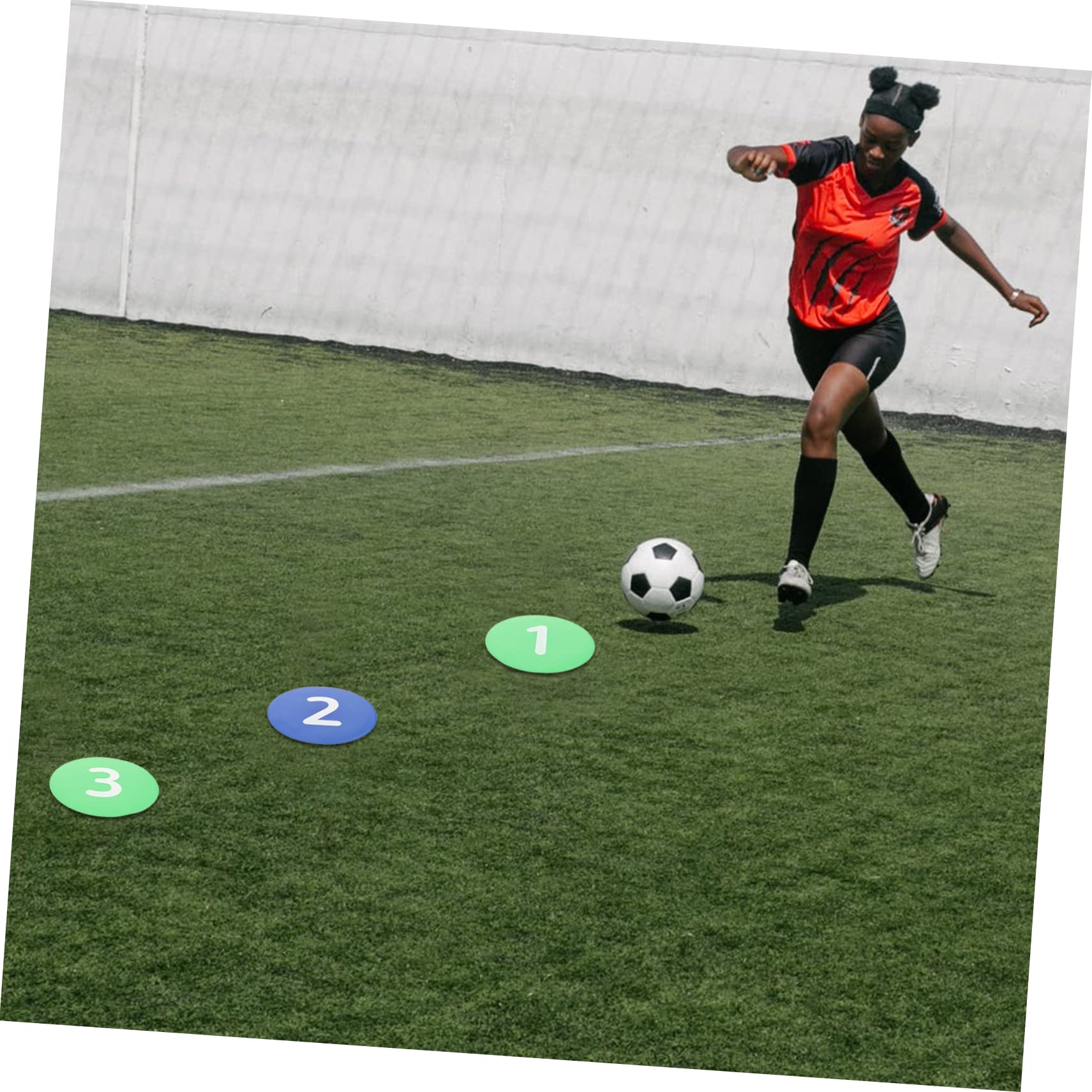 ibasenice 10pezzi Dischi Segnali Allenamento Calcio Numerati Antiscivolo per Agilità e Esercizi Multisport Resistente
