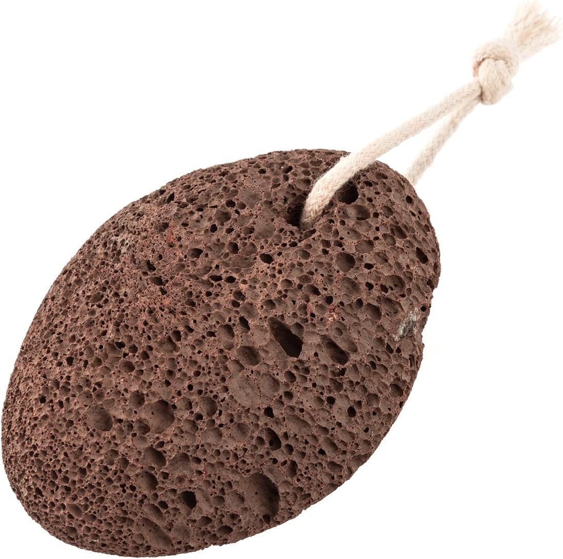 Pumice Stone Brown - Natural Earth Lava Brown - Callus Corn Remover for Feet Heels and Palm - Pedicure Exfoliation Tool - Dry Dead Skin Scrubber-image-0