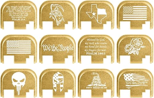 Miniatura 3 de NDZ Performance Placa de cubierta deslizante trasera para Glock Gen 1-4 0.354 in, .40 S&W, .357 SIG 0.394 in, aluminio anodizado grabado con láser