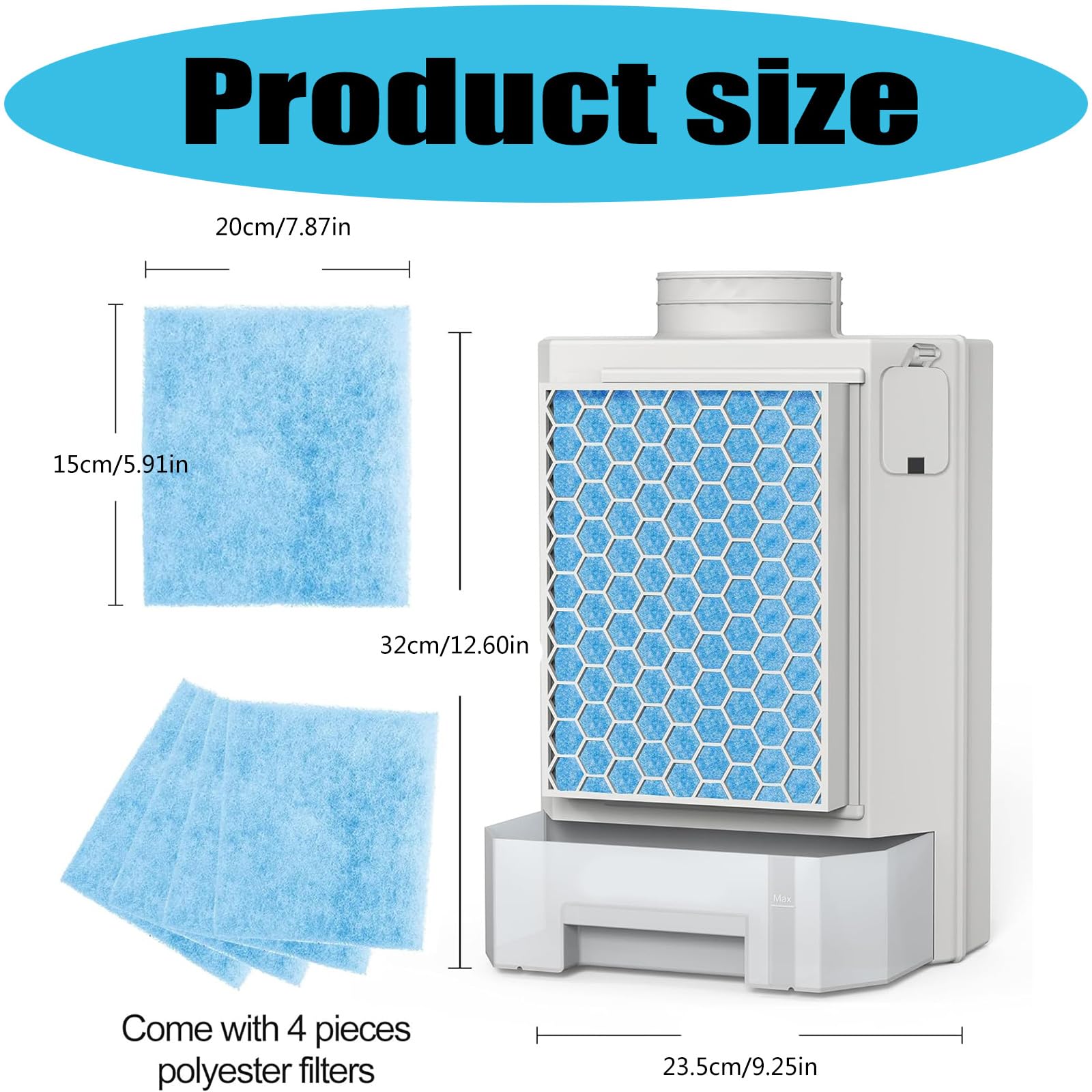 Greabuy Filtro de partículas para secadora Easy Neat sin tubo extraíble para un mantenimiento rápido, acción complementaria y colección de humedad