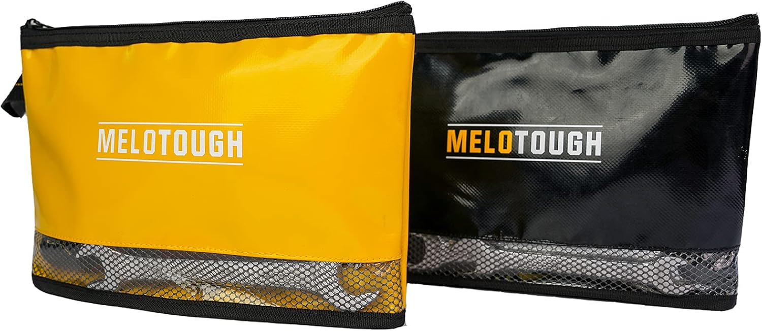 MELOTOUGH 12 inch Zipper Tool Pouch 2 Pack, Multipurpose Tool Bag Carry Case For Small Tools - Storage Pouches, Accessories for all your need orgainzation (Blue)…