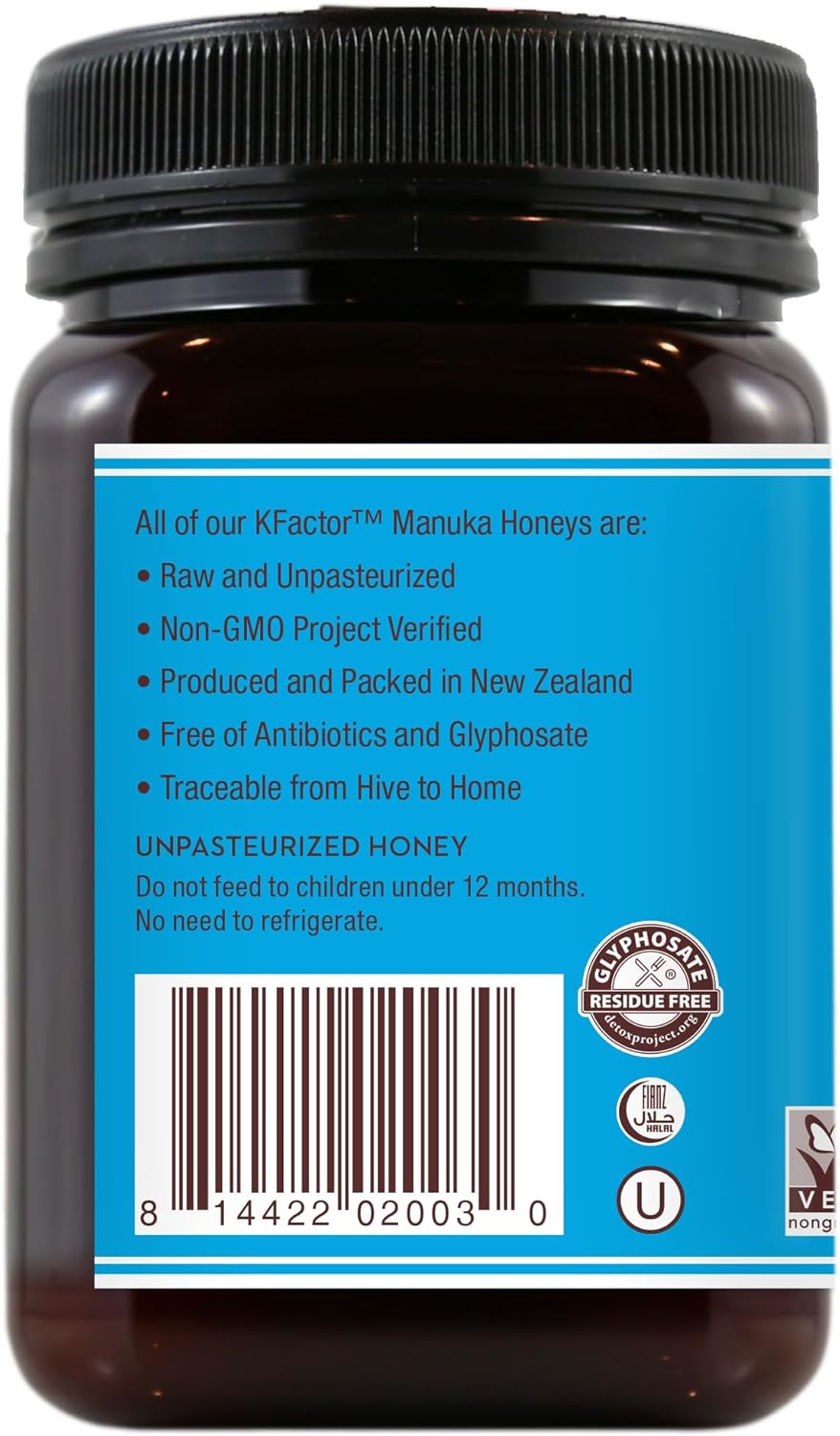 Wedderspoon Raw Premium Manuka Honey, KFactor 12, 17.6 Oz, Unpasteurized, Genuine New Zealand Honey, Non-GMO Superfood, Traceable From Our Hives To Your Home