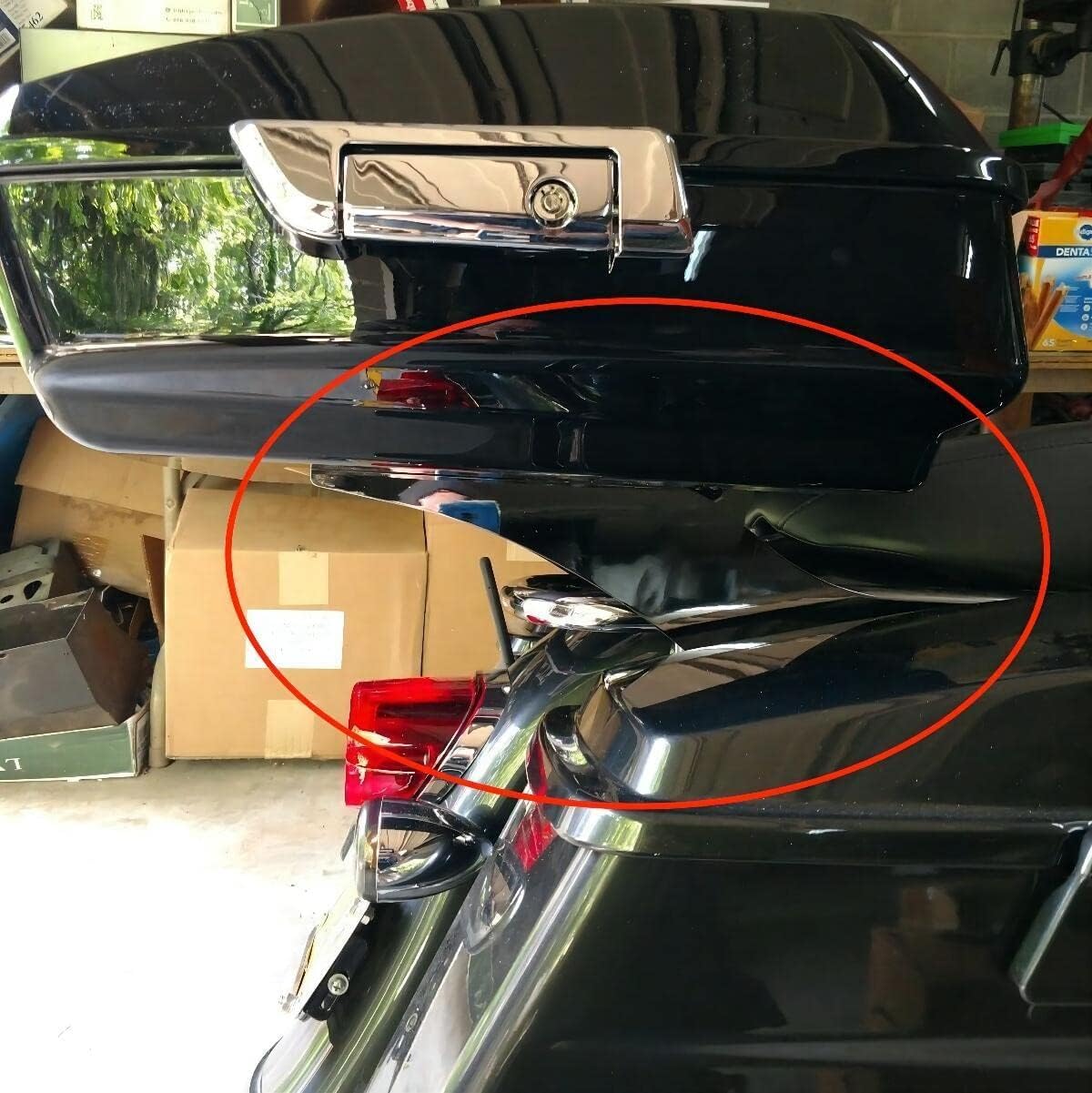 KUAFU Detachable 2-Up Trunk Latches King Razor Chop Trunk Mount Compatible with Harley Touring FL 1997-2008 1996 Chrome