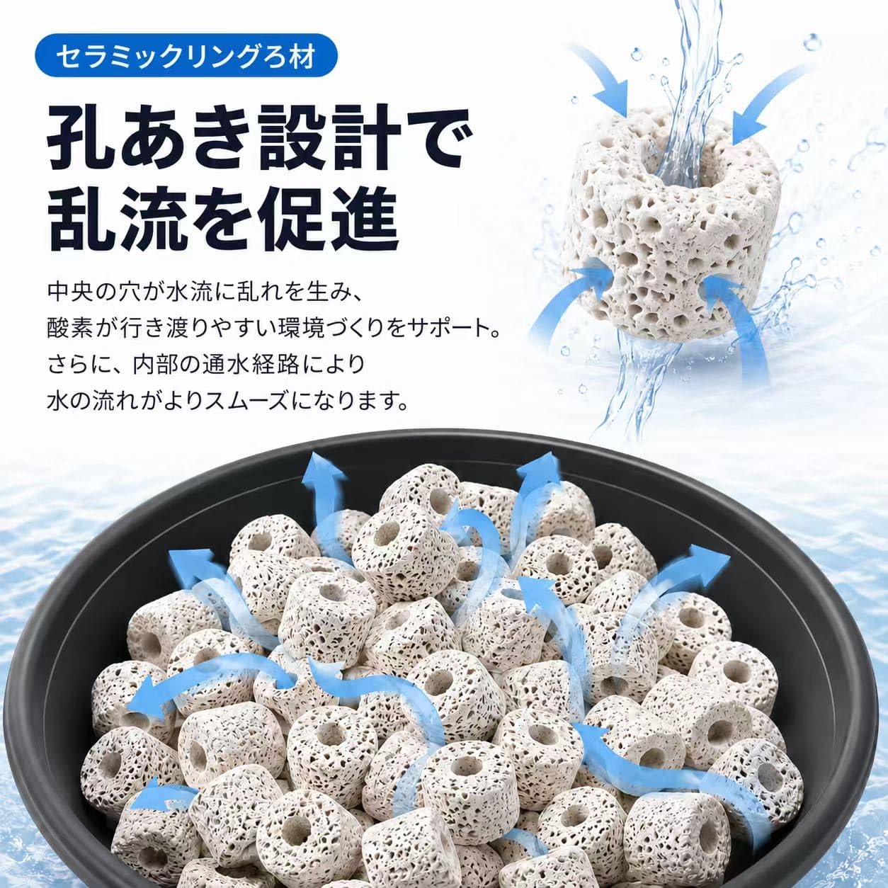 Amazon | セラミックリングろ材 20L 水槽 バクテリアろ過材 淡水 海水