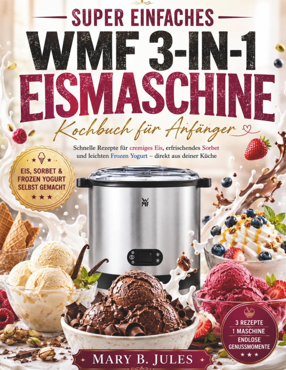 Super einfaches WMF 3-in-1 Eismaschine Kochbuch für Anfänger: Schnelle Rezepte für cremiges Eis, erfrischendes Sorbet und leichten Frozen Yogurt – direkt aus deiner Küche