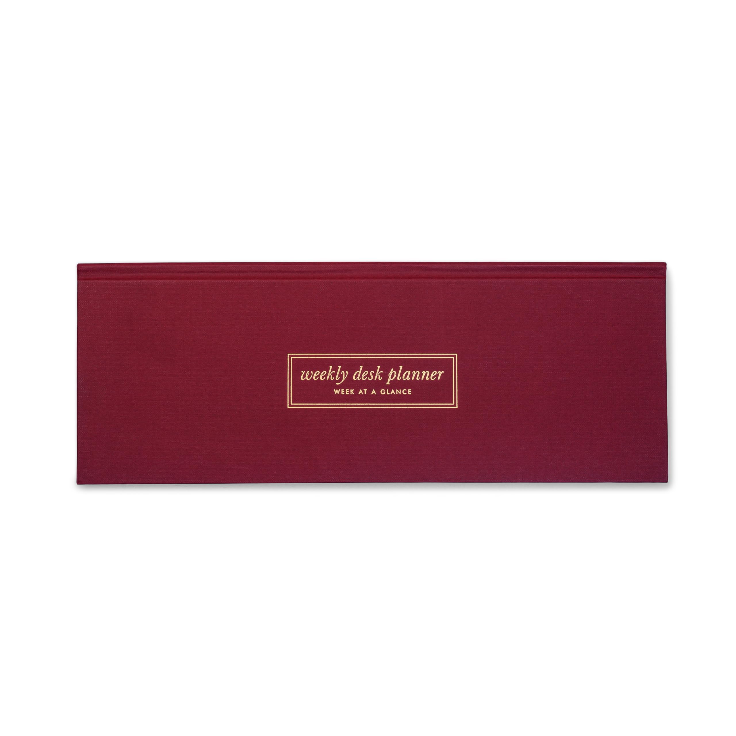 7mm Between the Lines Weekly Desk Planner Burgundy, 60 tear off sheets each, Printed Hardbound Notepad, 10.5 x 28 cms, Keyboard Size, Burgundy-image-39