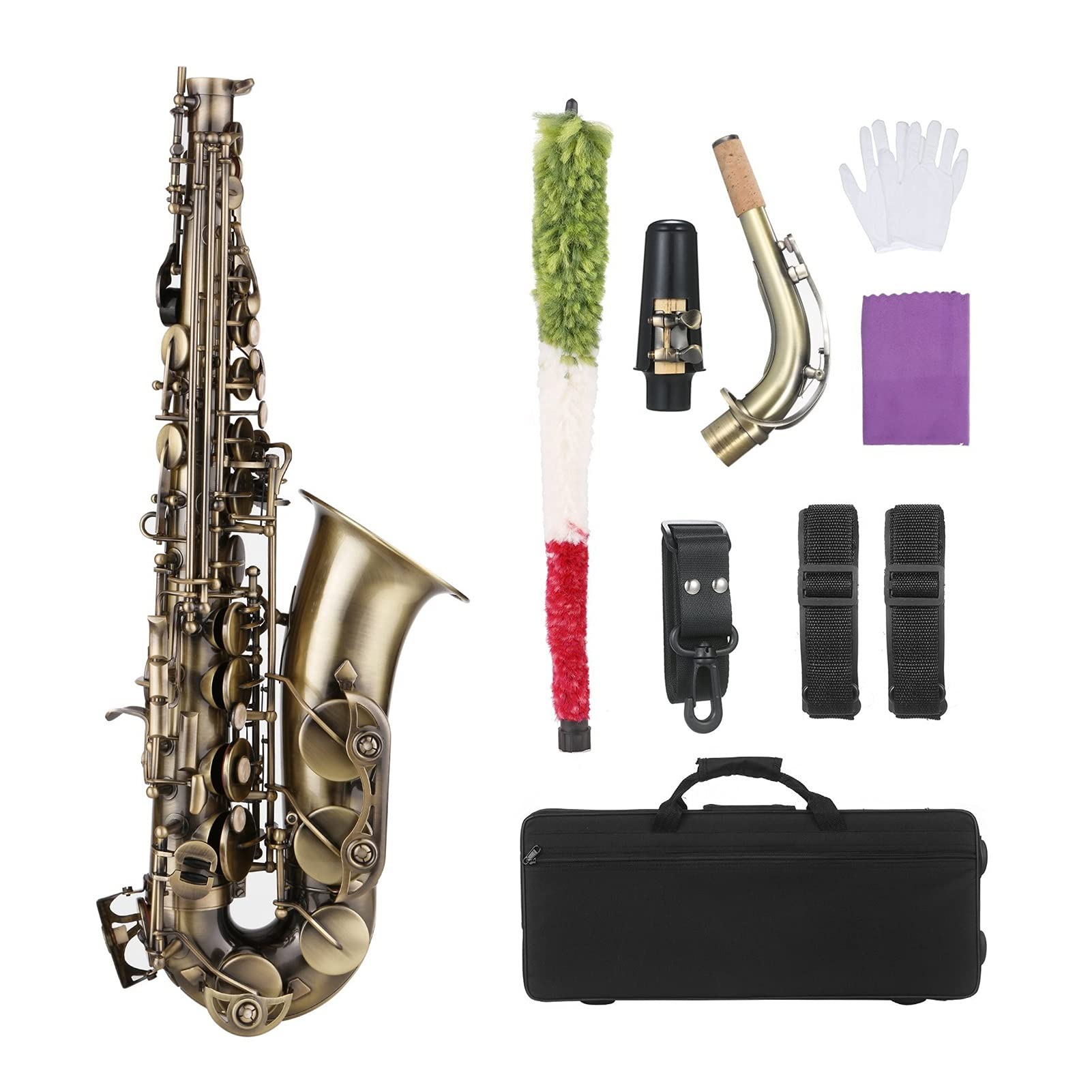 Brass Saxophon Es-Altsaxophon Messing Lackiert Gold Es-Saxophon Holzblasinstrumente Mit Koffer Halsriemen Mundstück Saxophon Blasinstrument