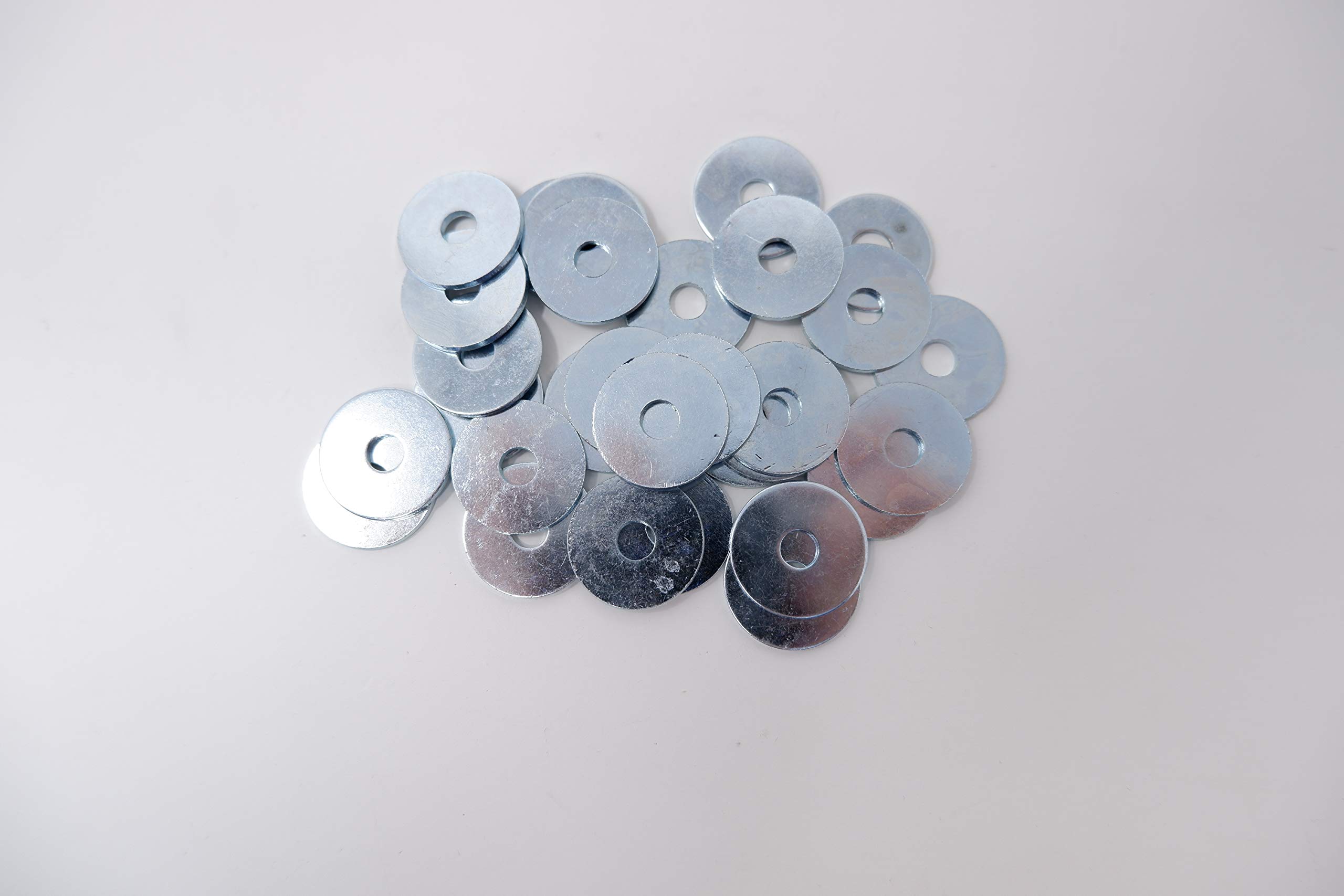 M5 x 20 Flat Repair Penny Mudguard Washer PACK OF 30 (Large OD) Bright Zinc Plated Steel Heavy Duty 5mm x 20mm