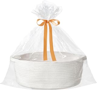 Woven Woven Basket with Gift Bags and Ribbons, Empty Baby Gift Baskets f...