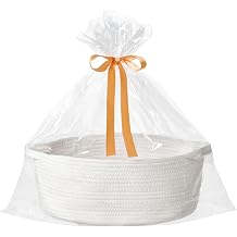 Gift Basket Empty, Large Baby Shower Basket for Gifts, White